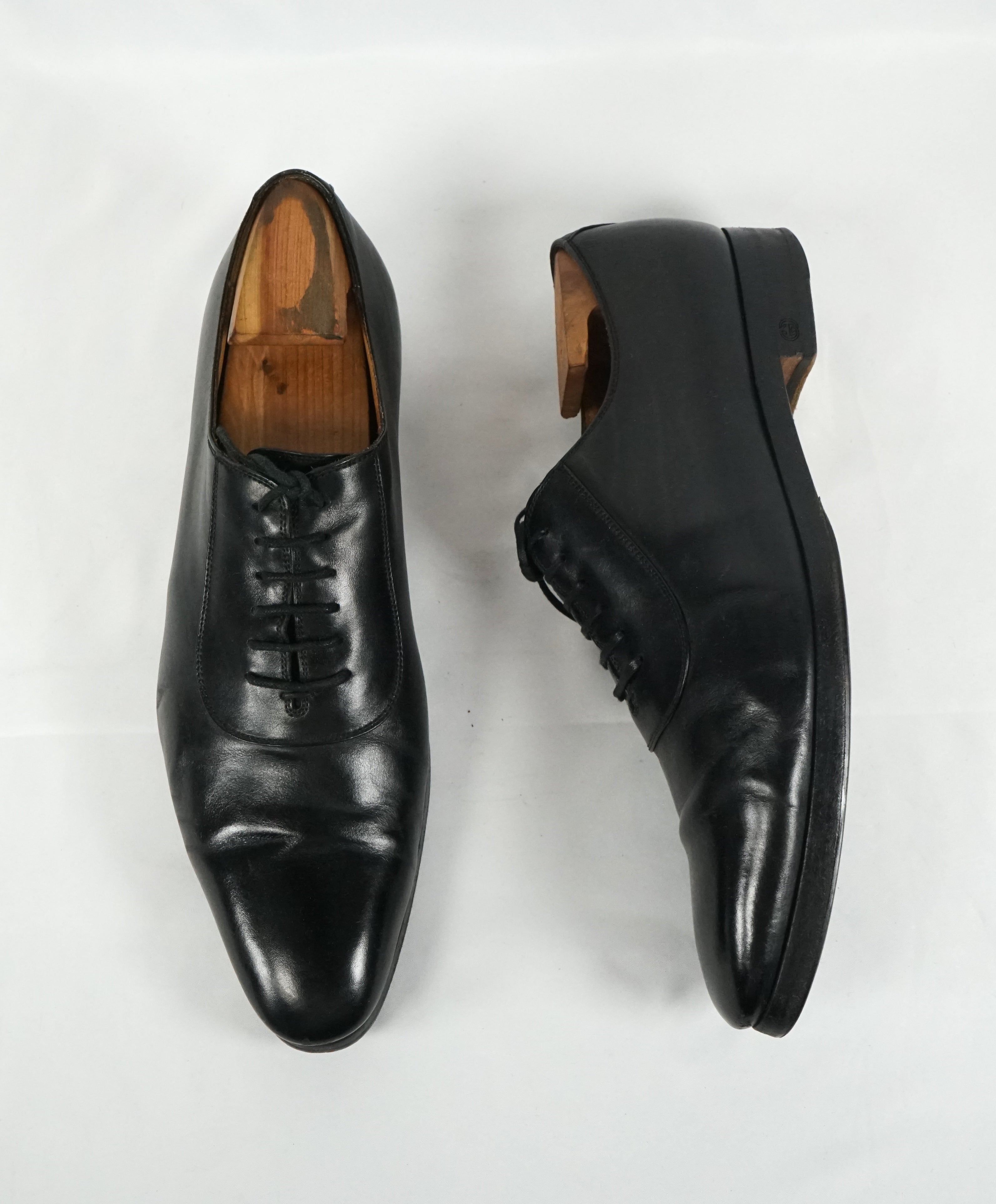 GUCCI - Interlocking GG Logo Heel Slim Silhouette Oxfords - 9.5