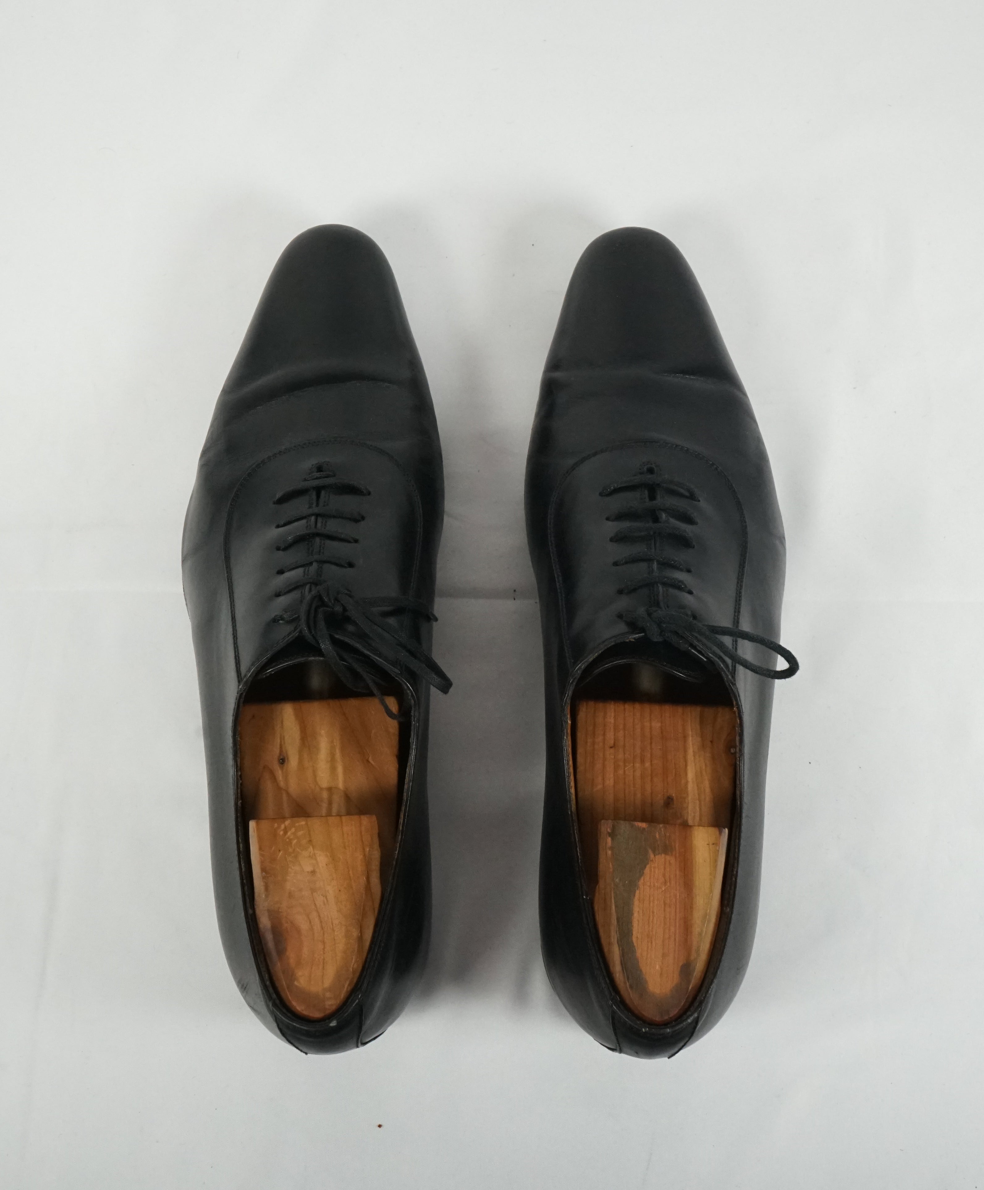 GUCCI - Interlocking GG Logo Heel Slim Silhouette Oxfords - 9.5