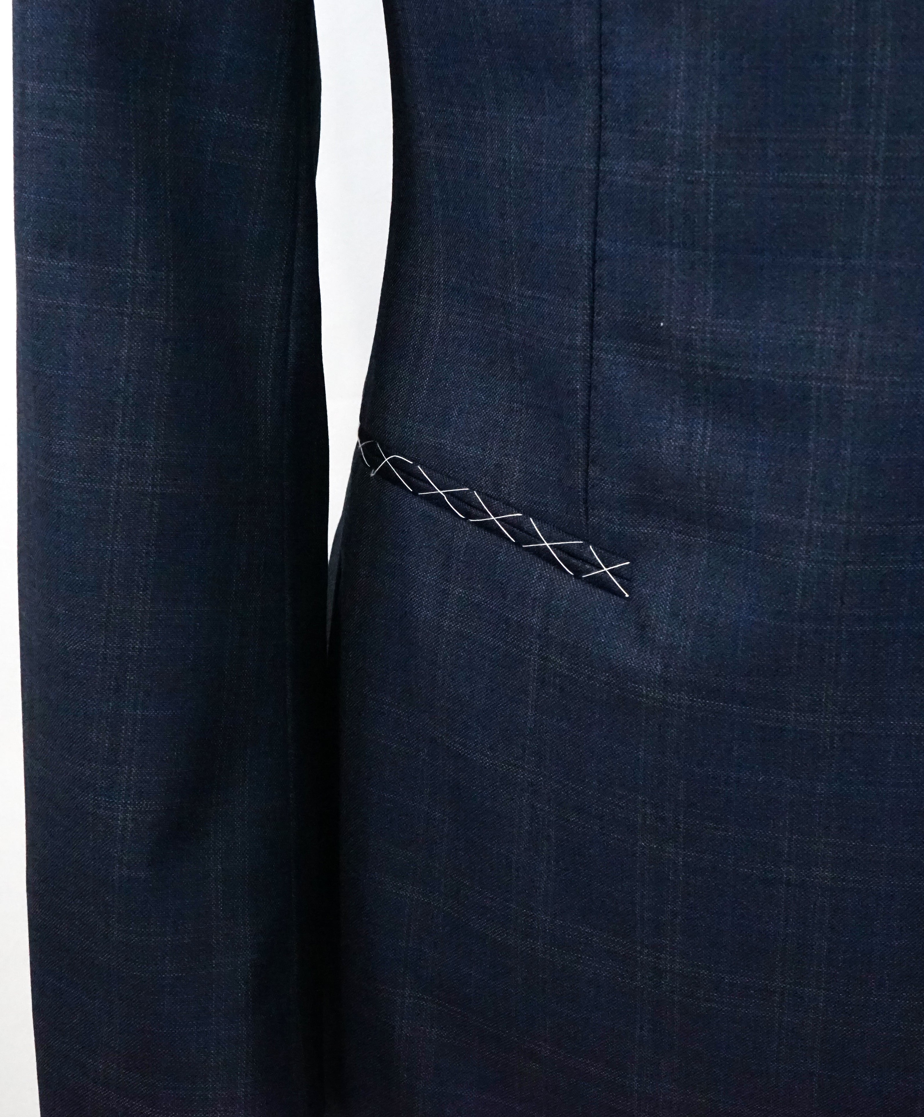 GIORGIO ARMANI - “Wall Street” Blue Bold Plaid Check Suit - 42R