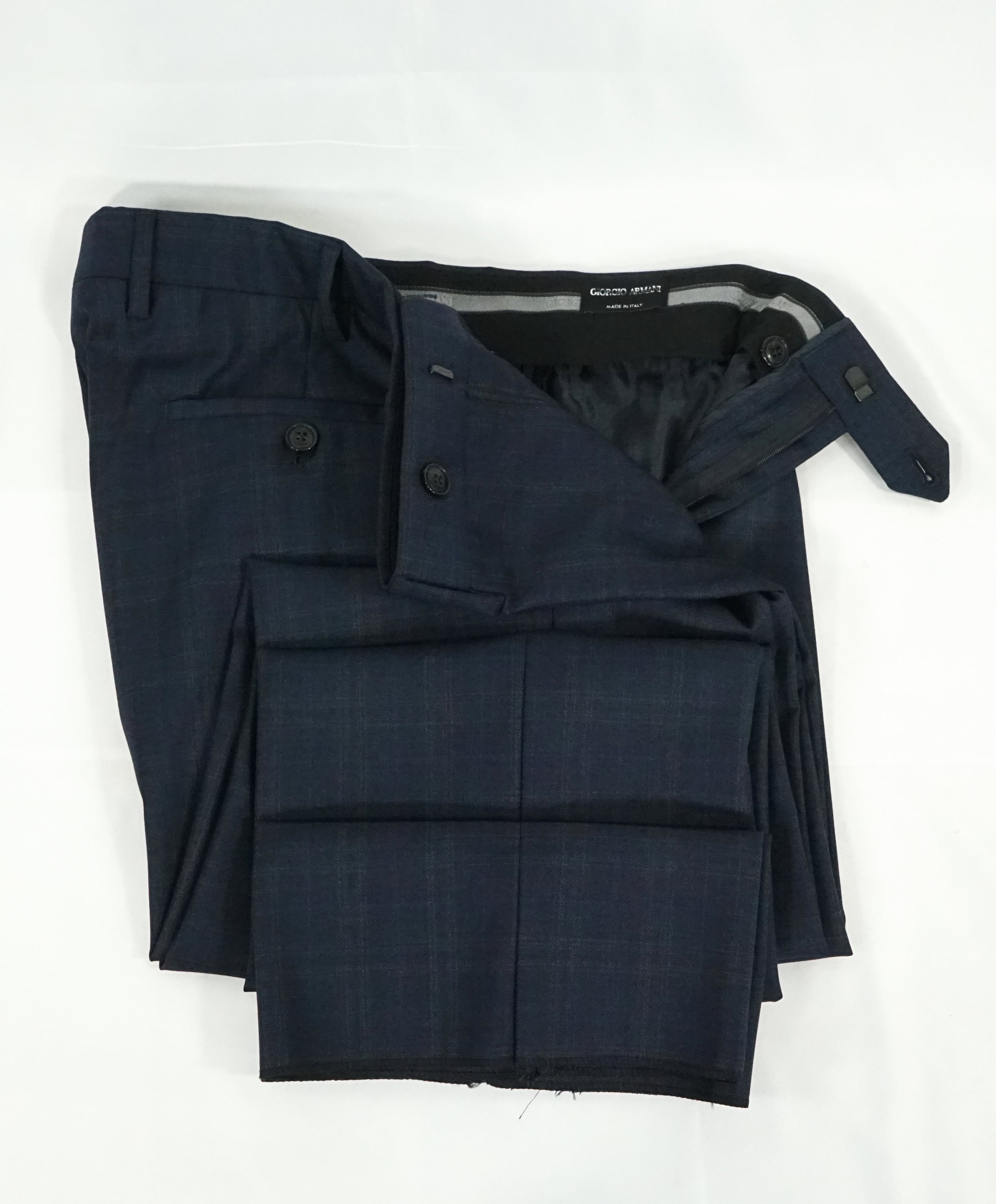 GIORGIO ARMANI - “Wall Street” Blue Bold Plaid Check Suit - 42R