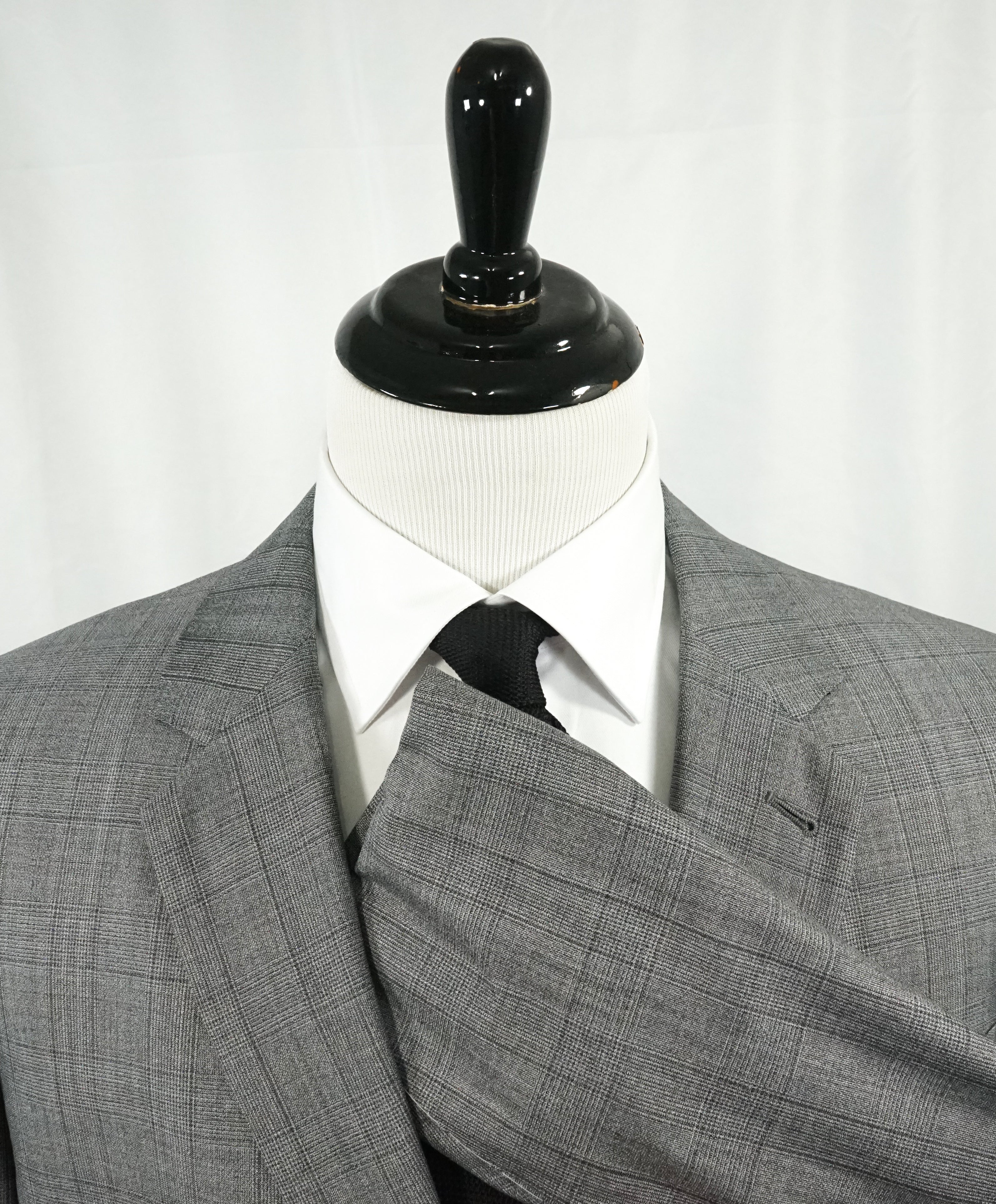 GIORGIO ARMANI - “TAYLOR” Gray Prince of Wales Check Wool/Silk  - 58R