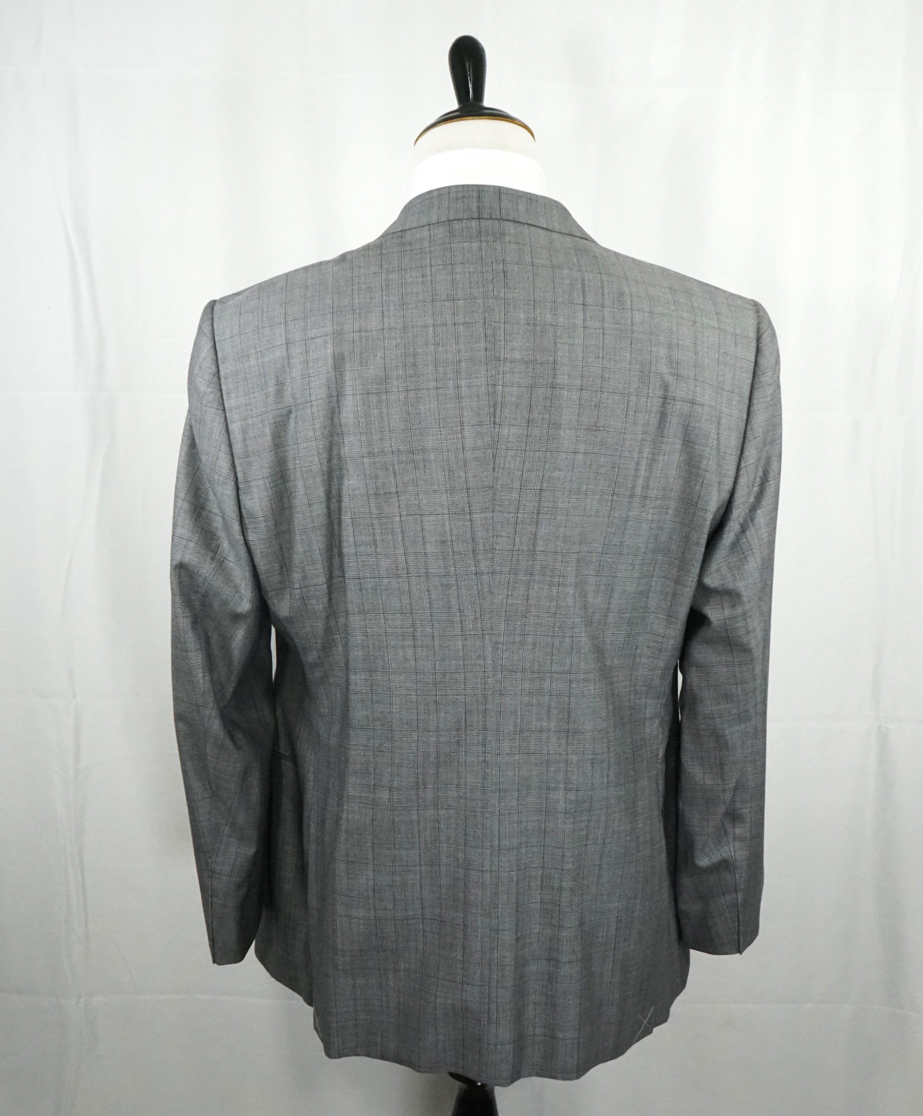 GIORGIO ARMANI - “TAYLOR” Gray Prince of Wales Check Wool/Silk  - 58R