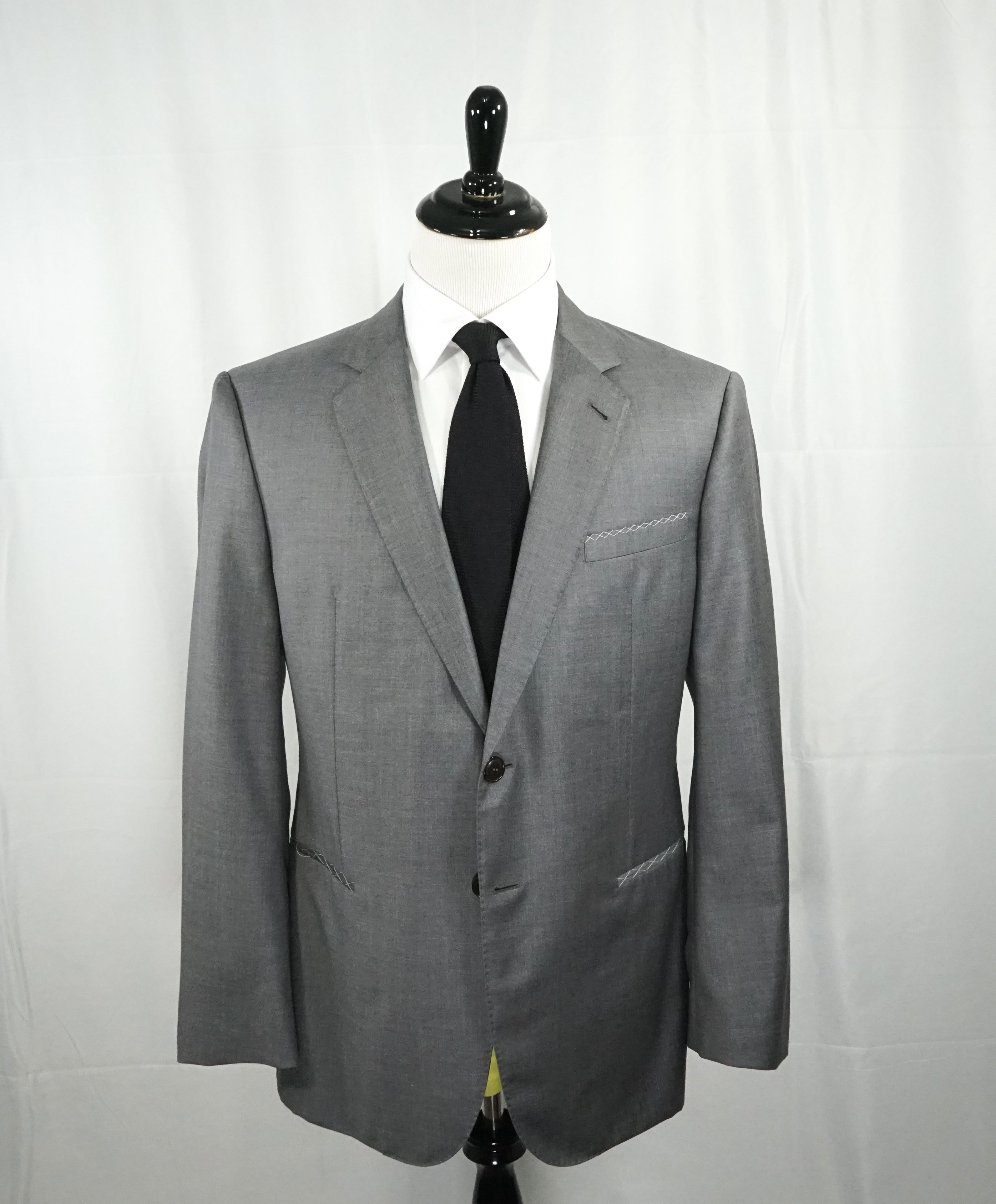 GIORGIO ARMANI- “Wall Street” Gray Wool & Cashmere Gray Suit - 44R