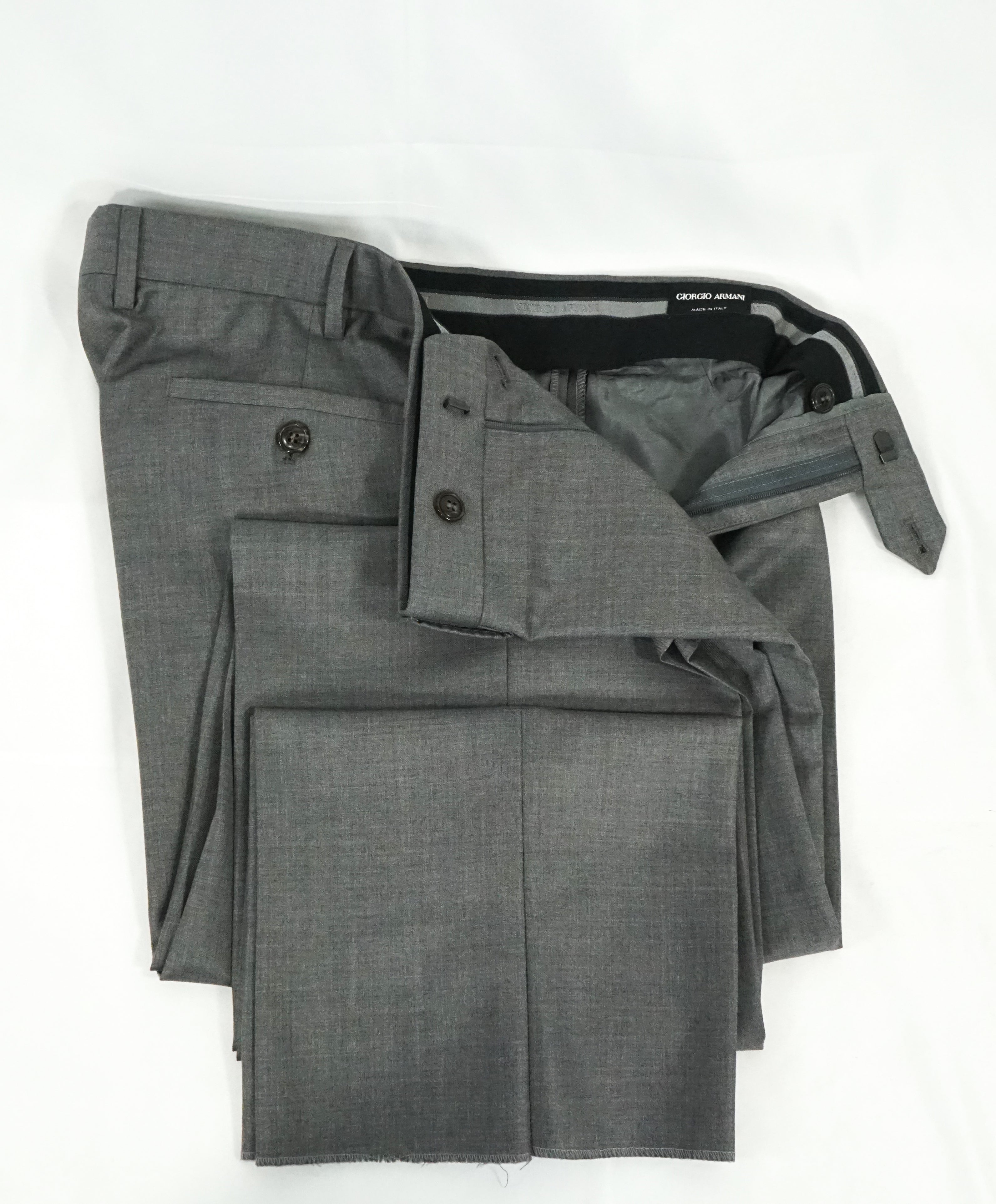 GIORGIO ARMANI- “Wall Street” Gray Wool & Cashmere Gray Suit - 44R