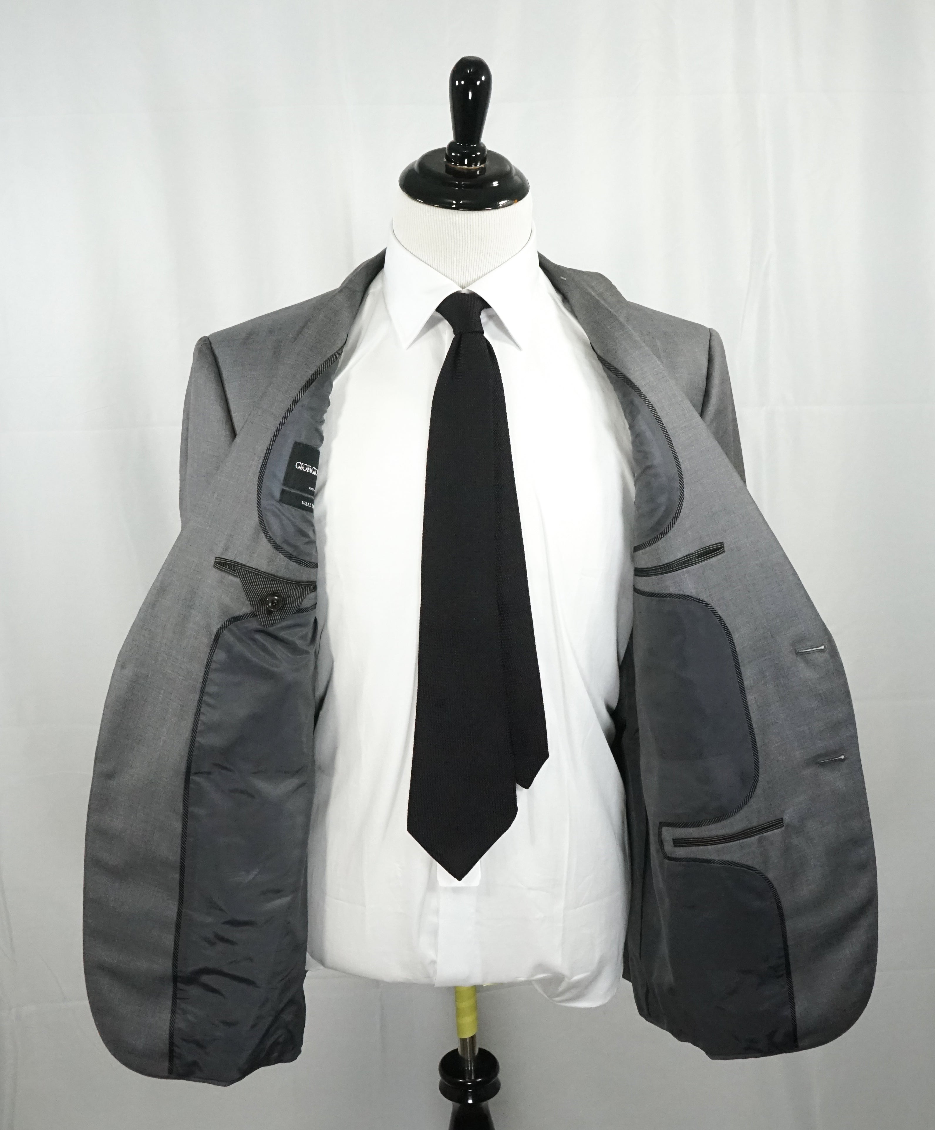 GIORGIO ARMANI- “Wall Street” Gray Wool & Cashmere Gray Suit - 44R