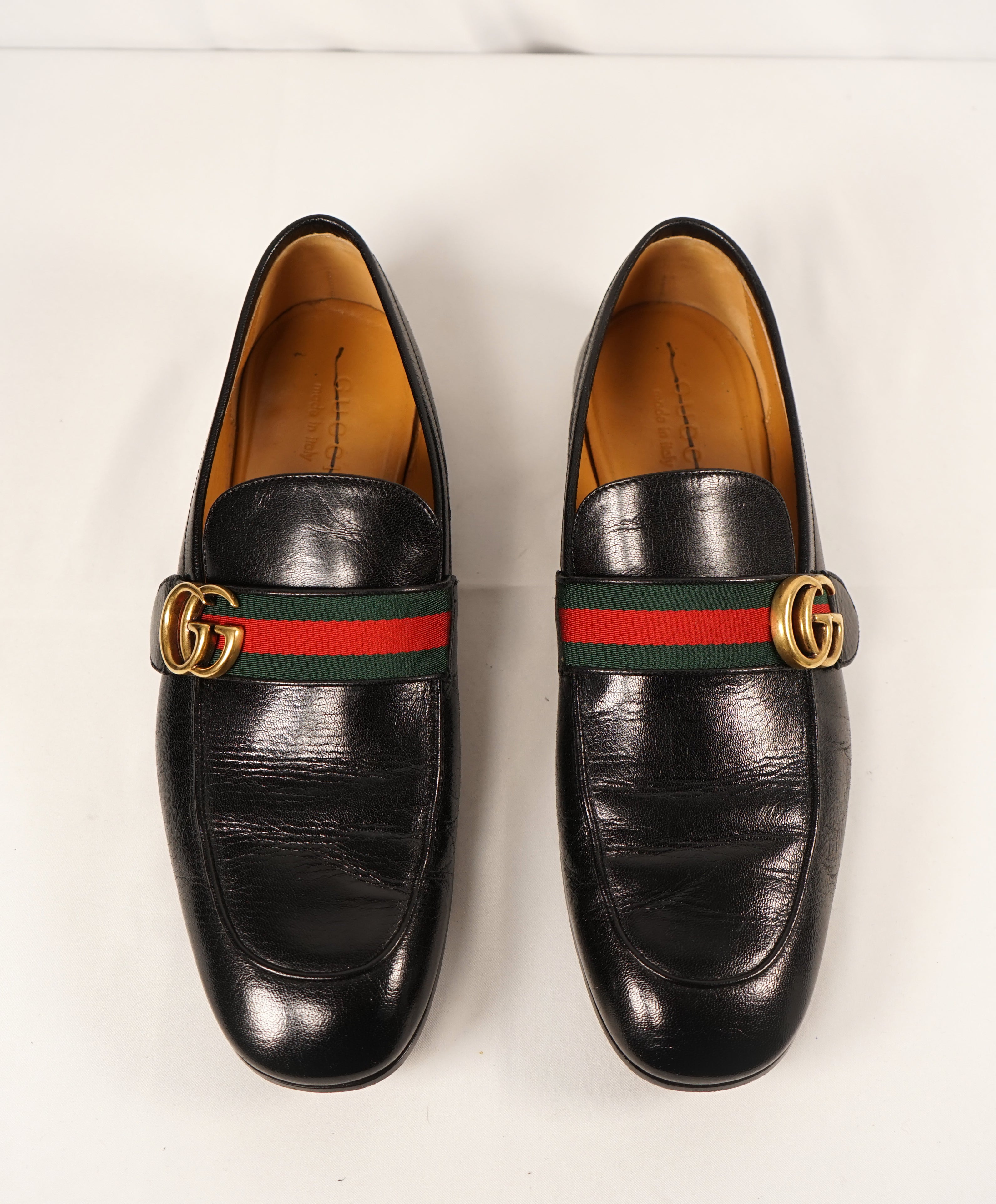 GUCCI - GG Interlocking Gold Bit Web Loafers “Donnie” - 10.5