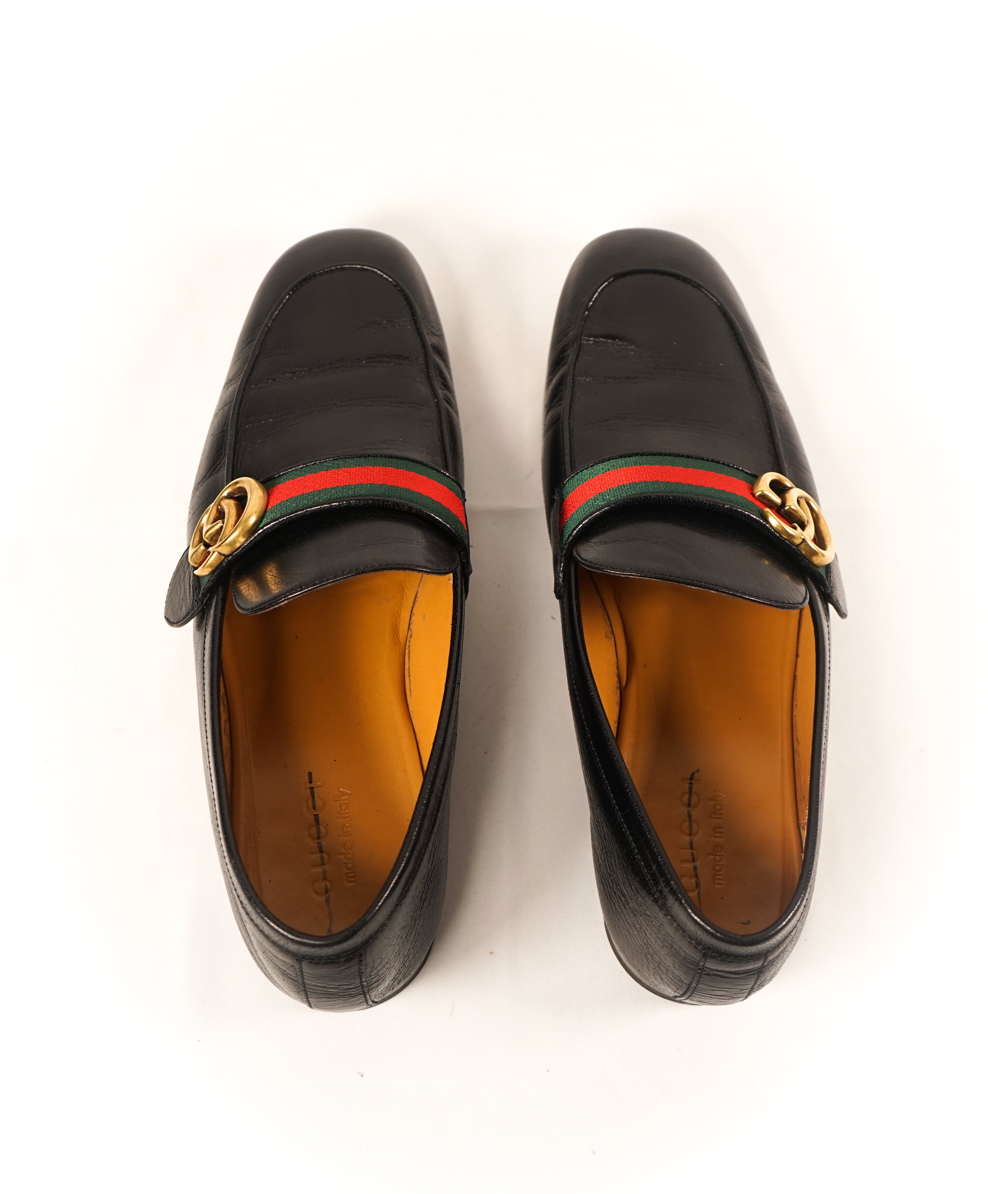 GUCCI - GG Interlocking Gold Bit Web Loafers “Donnie” - 10.5