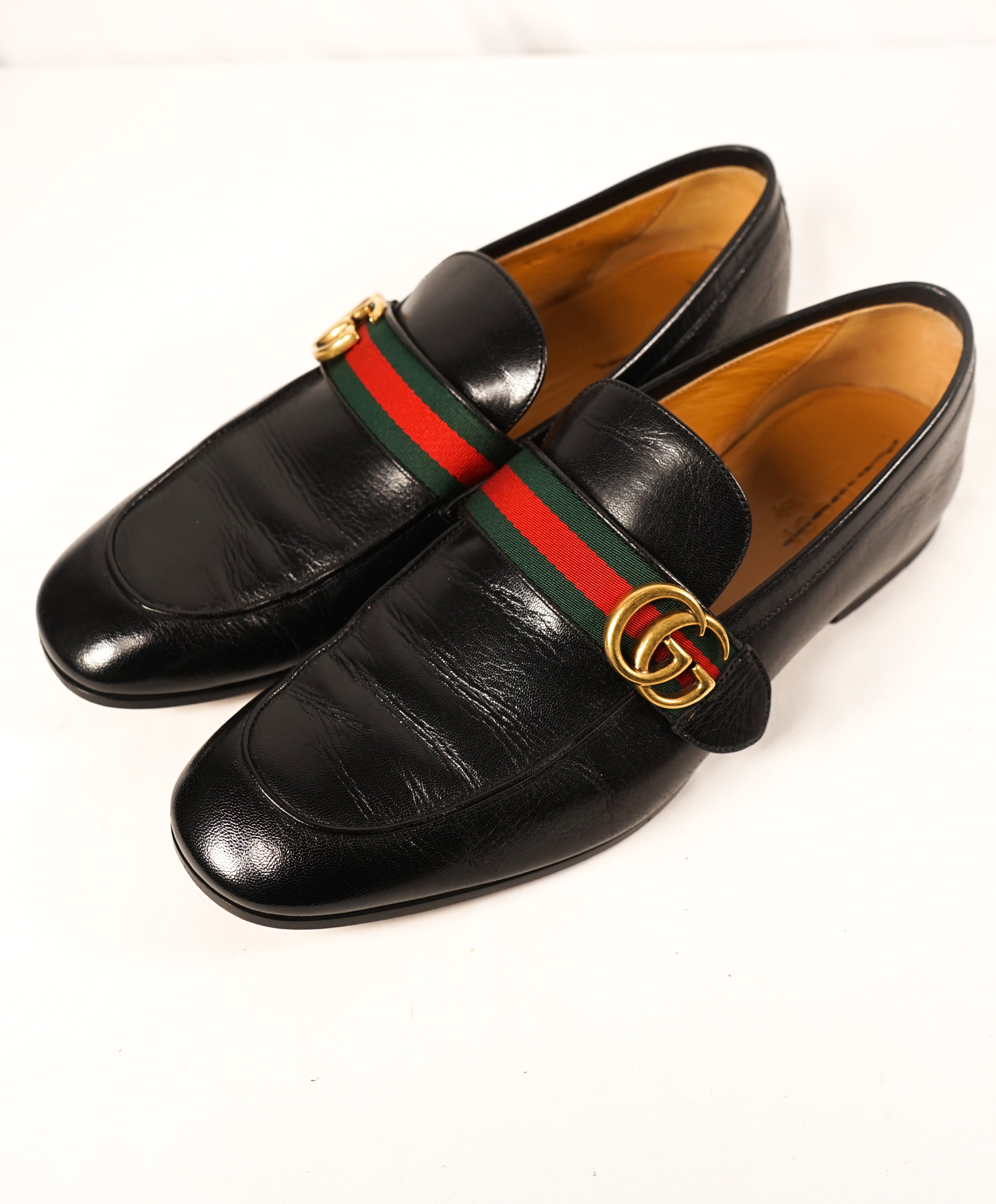 GUCCI - GG Interlocking Gold Bit Web Loafers “Donnie” - 8.5