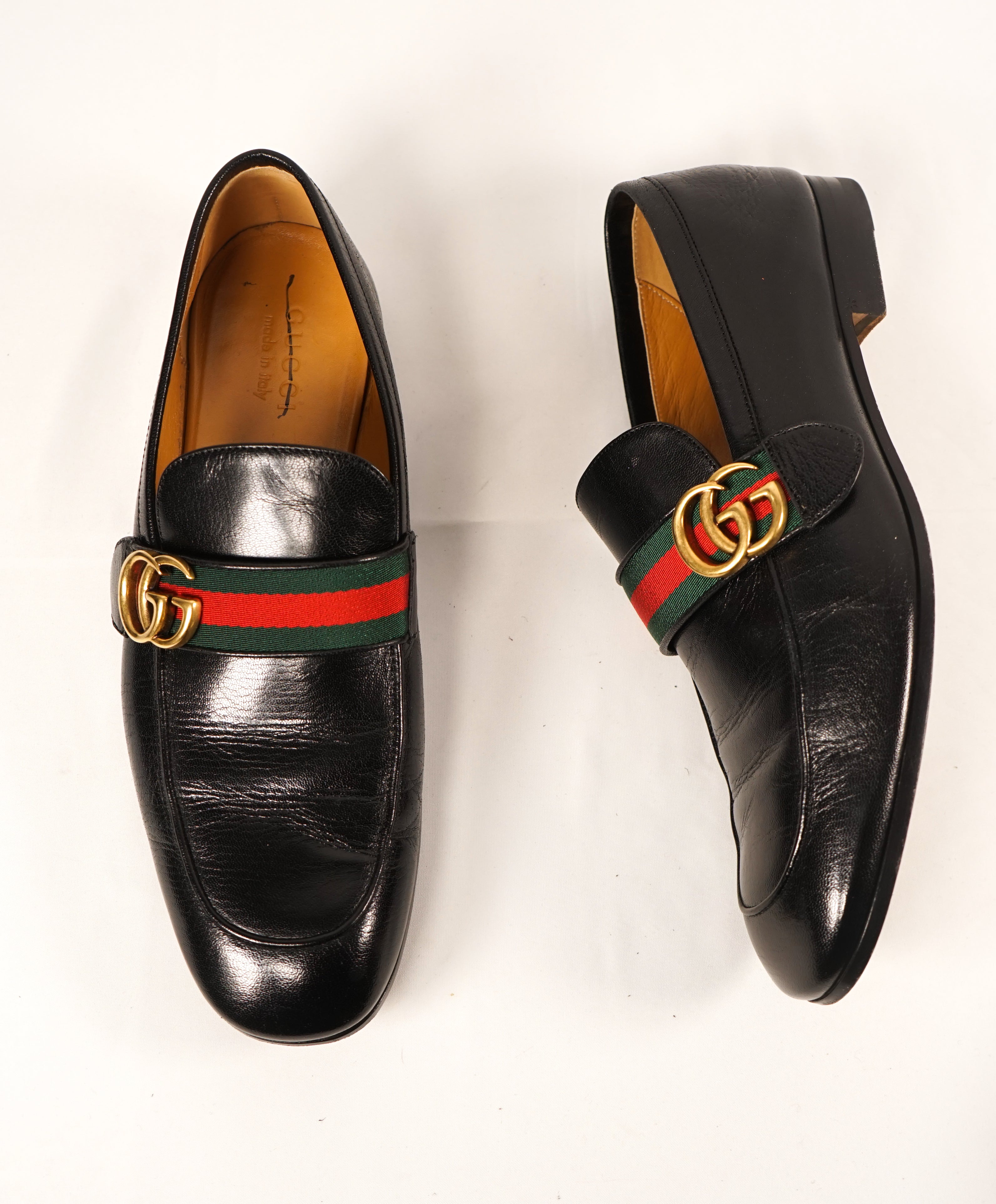 GUCCI - GG Interlocking Gold Bit Web Loafers “Donnie” - 10.5