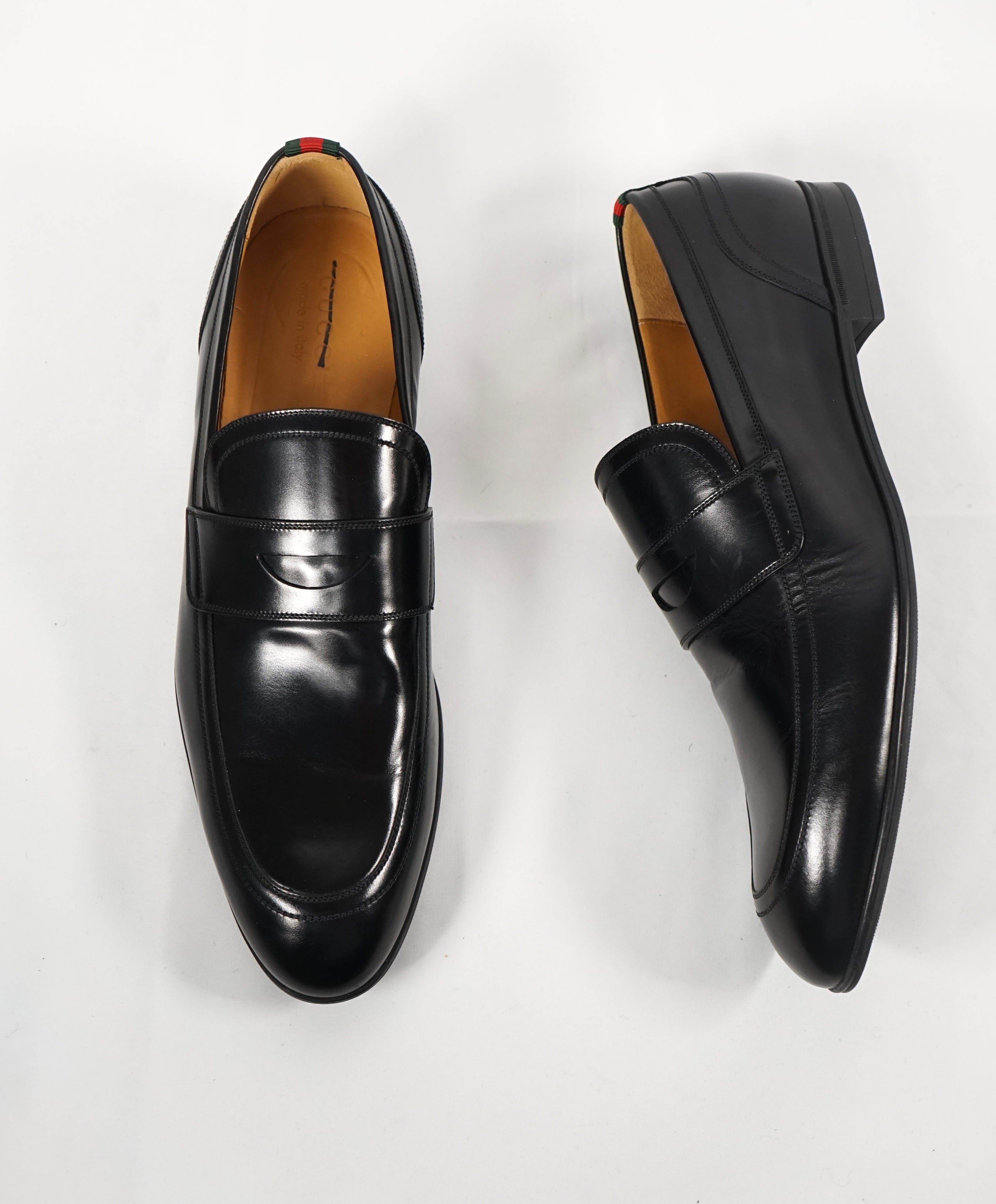 GUCCI - "Ravello" Slip On Penny Loafers With Web Detail - 11