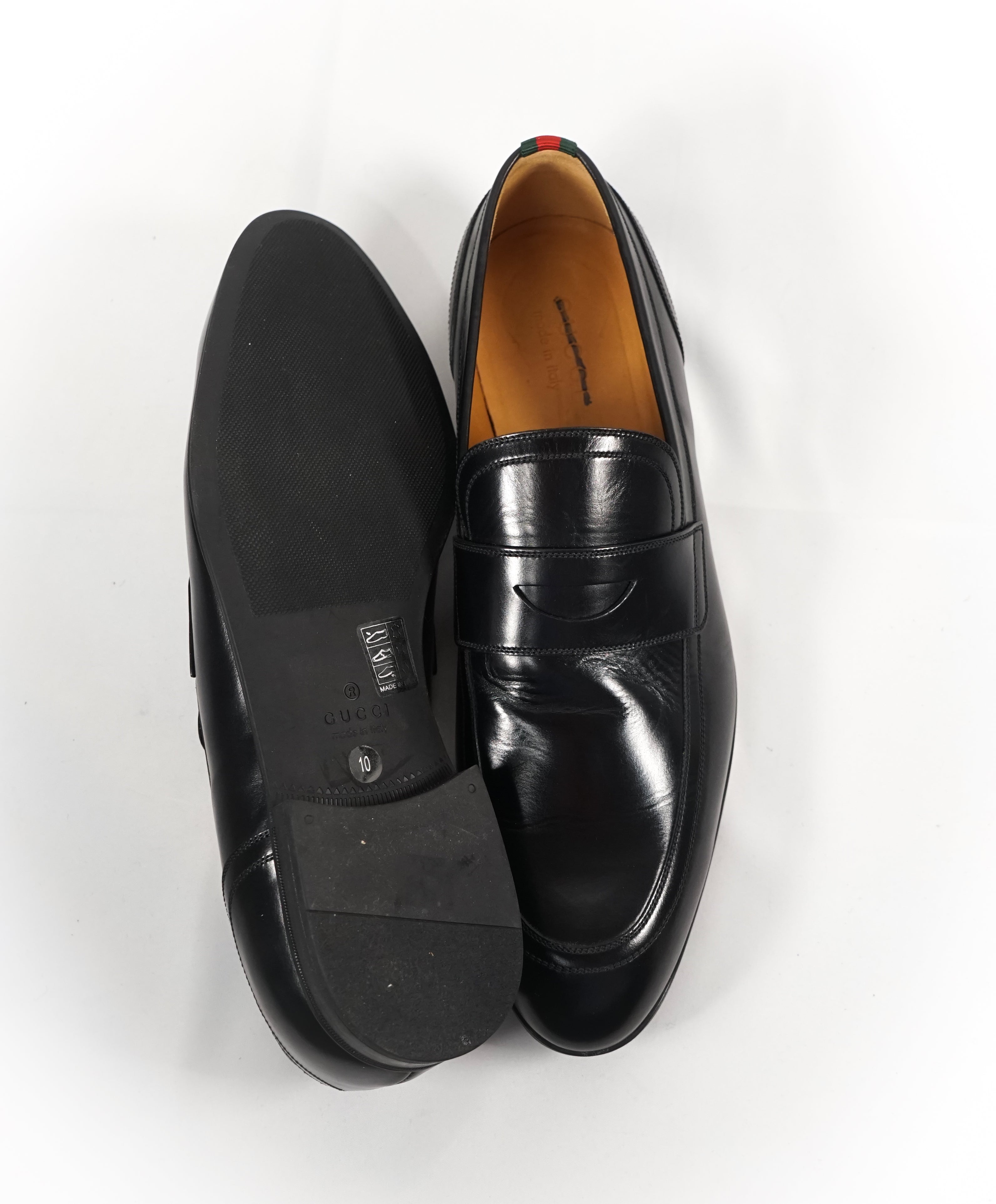 GUCCI - "Ravello" Slip On Penny Loafers With Web Detail - 11