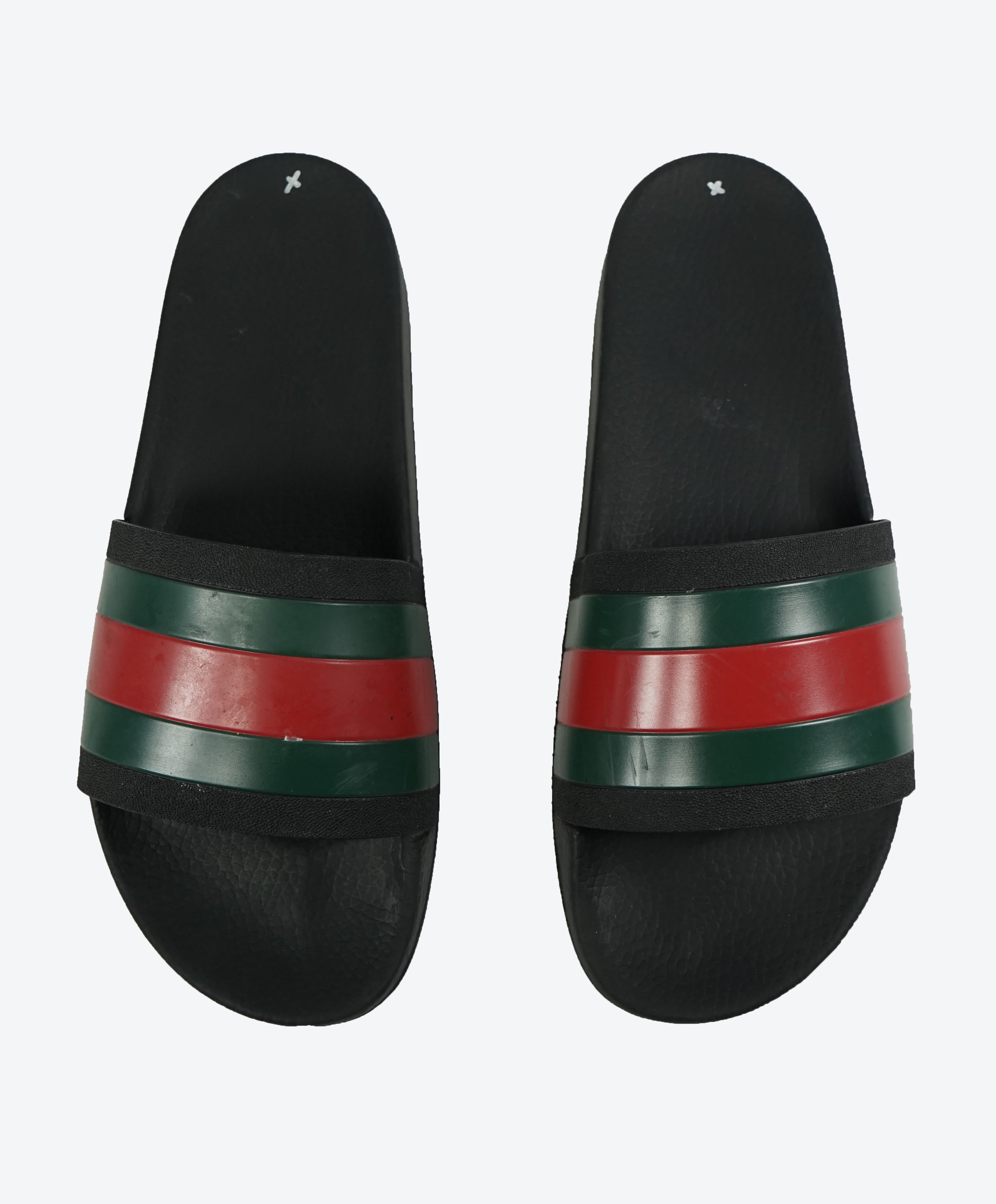 GUCCI - Iconic Green & Red Stripe Slides "72" Slippers - 13