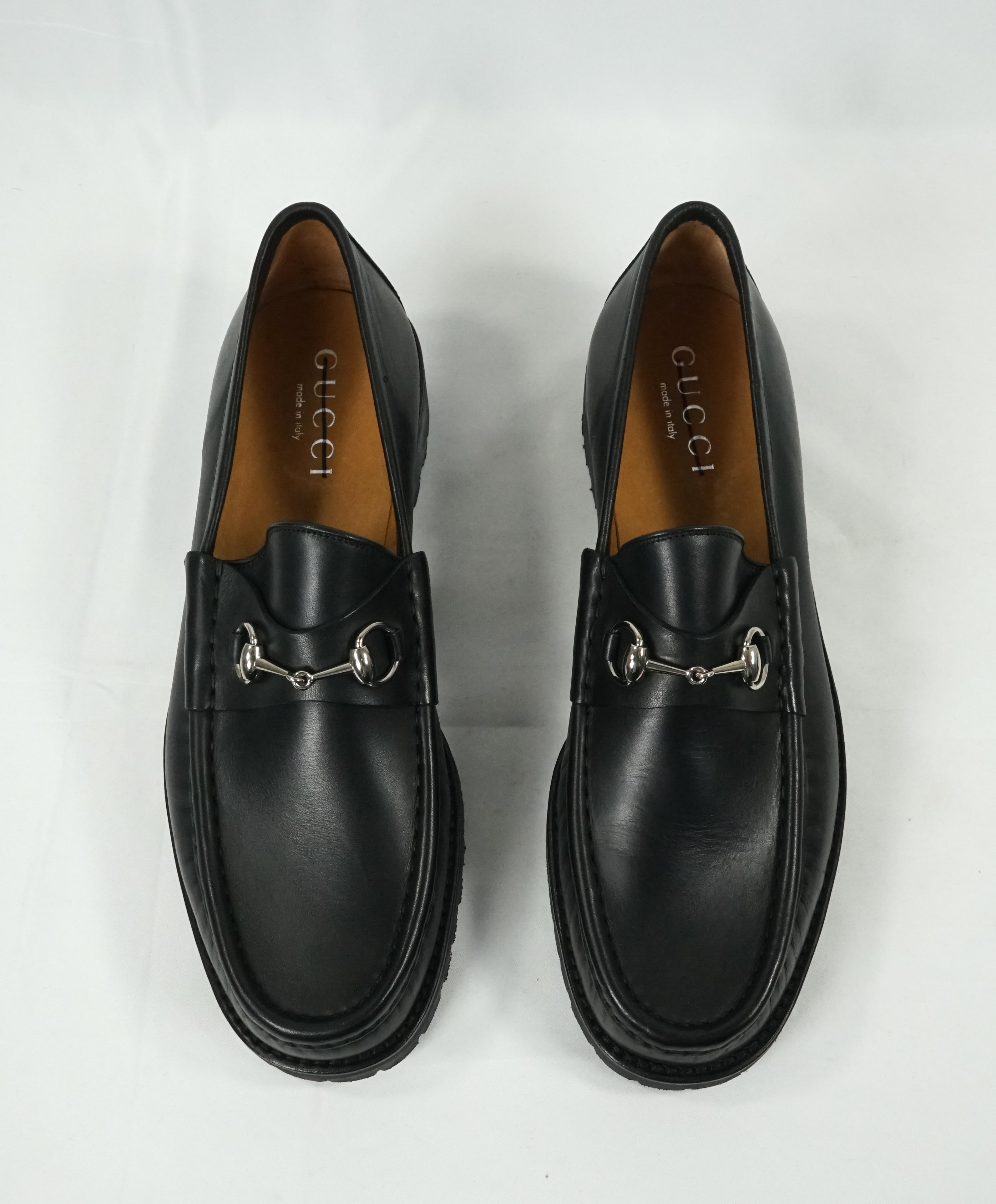 GUCCI - Horse-bit Lug Sole Loafers Black Iconic Style - 14