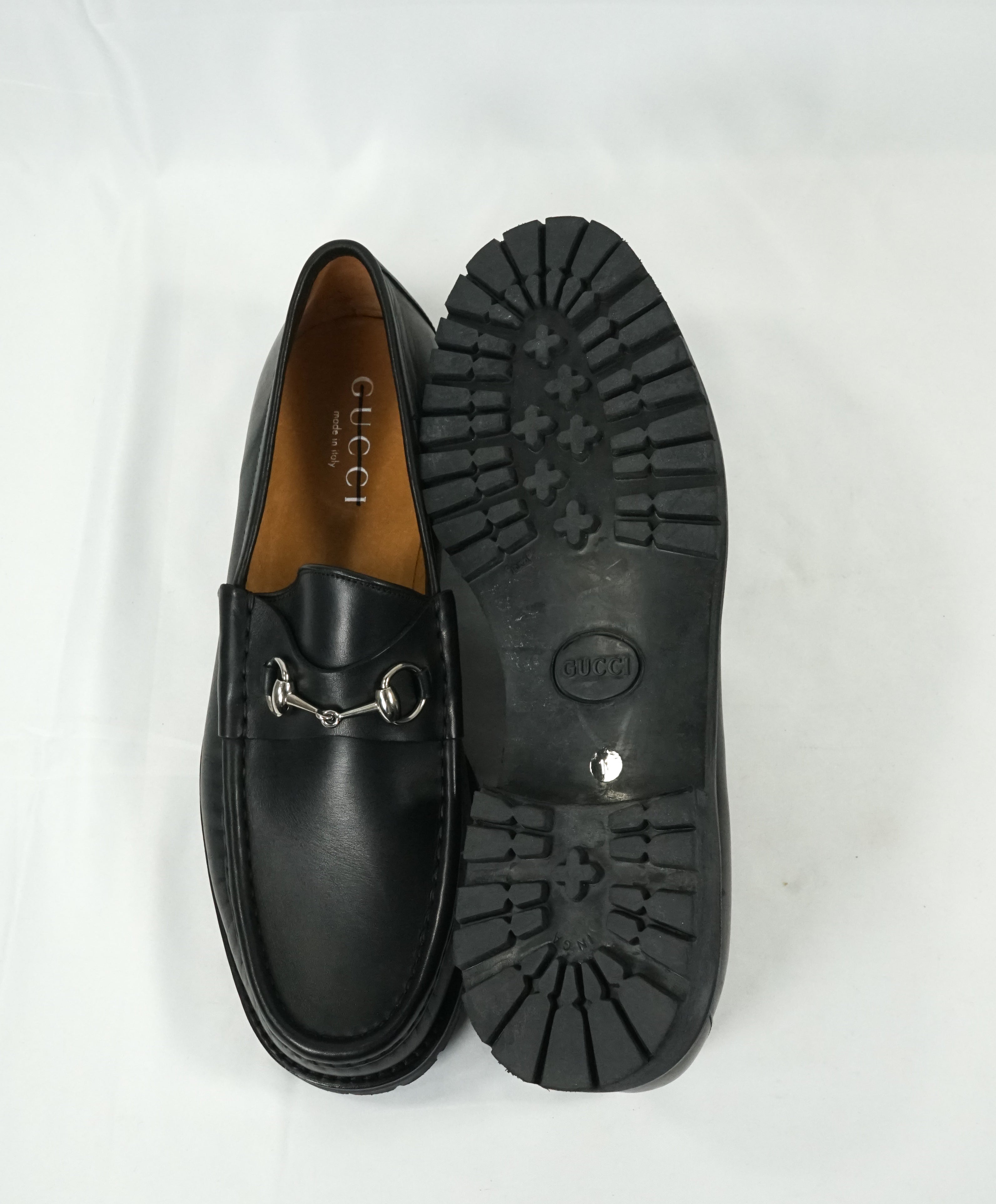 GUCCI - Horse-bit Lug Sole Loafers Black Iconic Style - 14