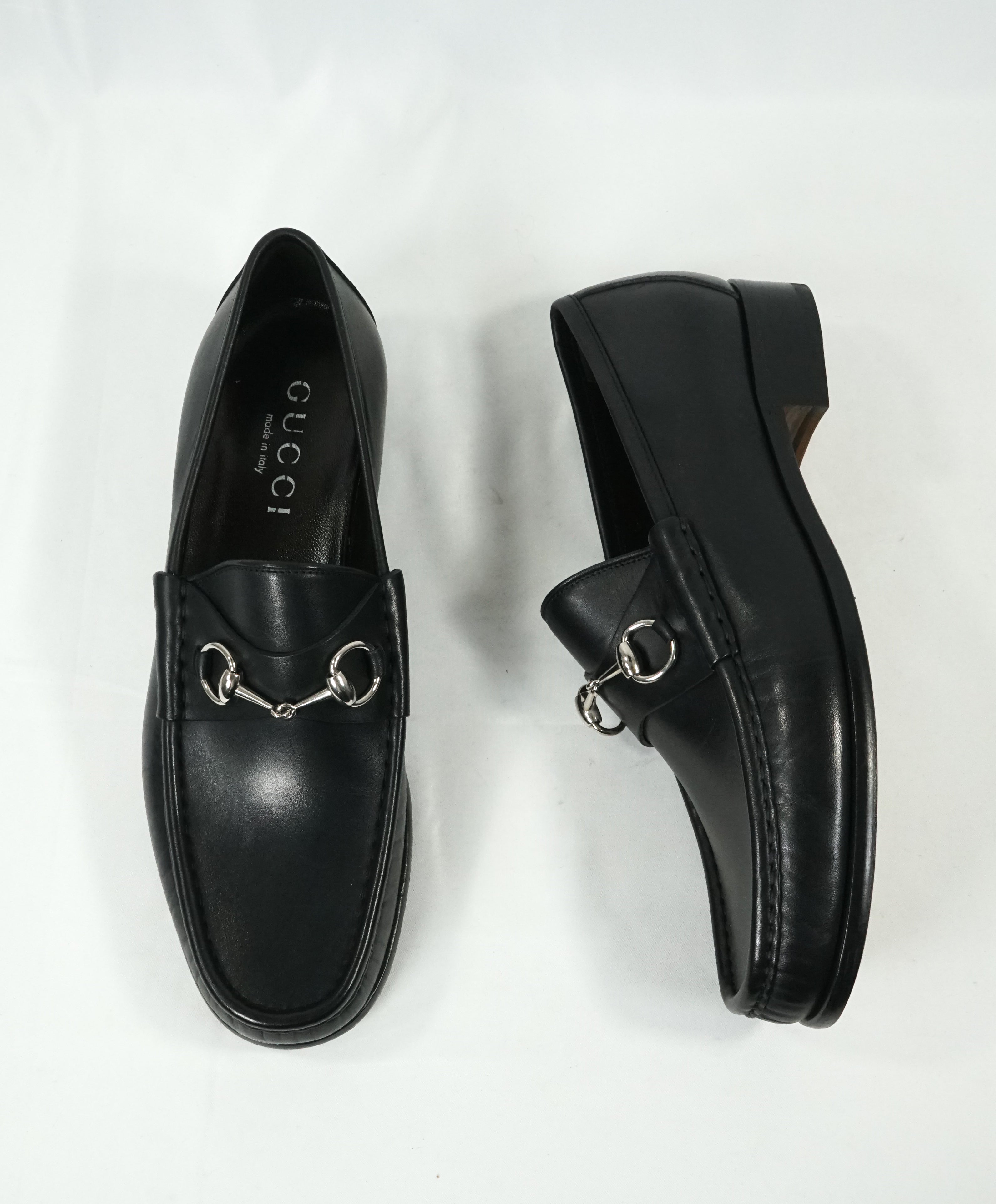 GUCCI - Horse-bit Leather sole Loafers Black Iconic Style - 11