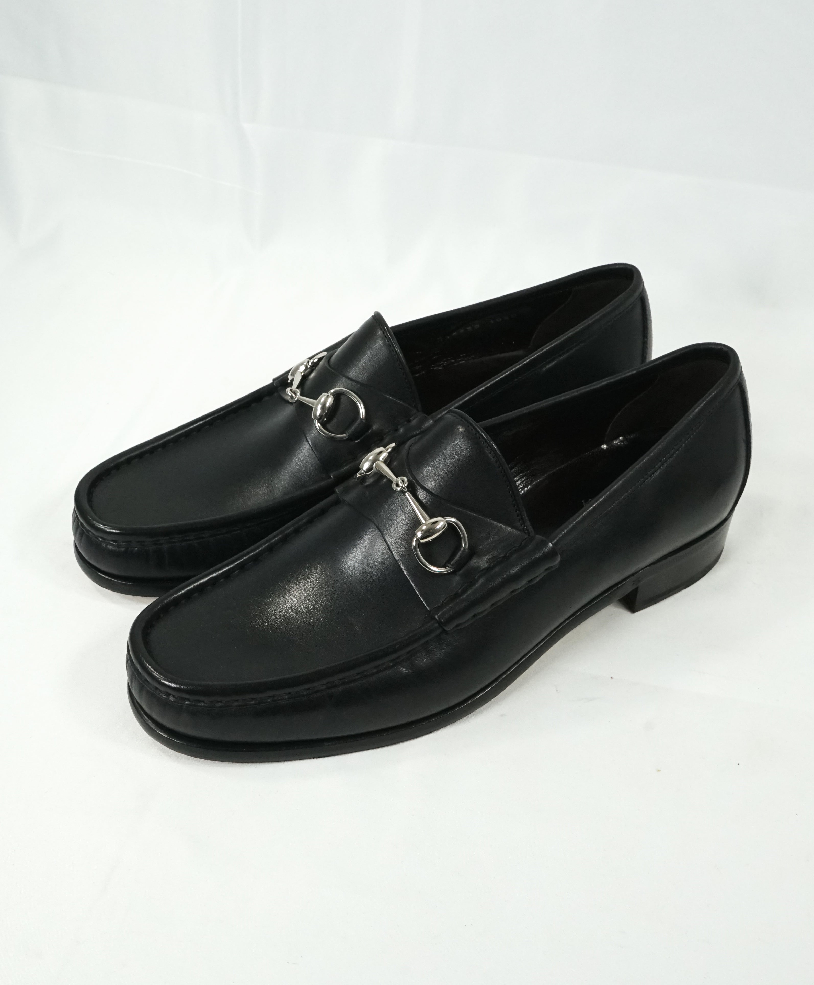 GUCCI - Horse-bit Leather sole Loafers Black Iconic Style - 11