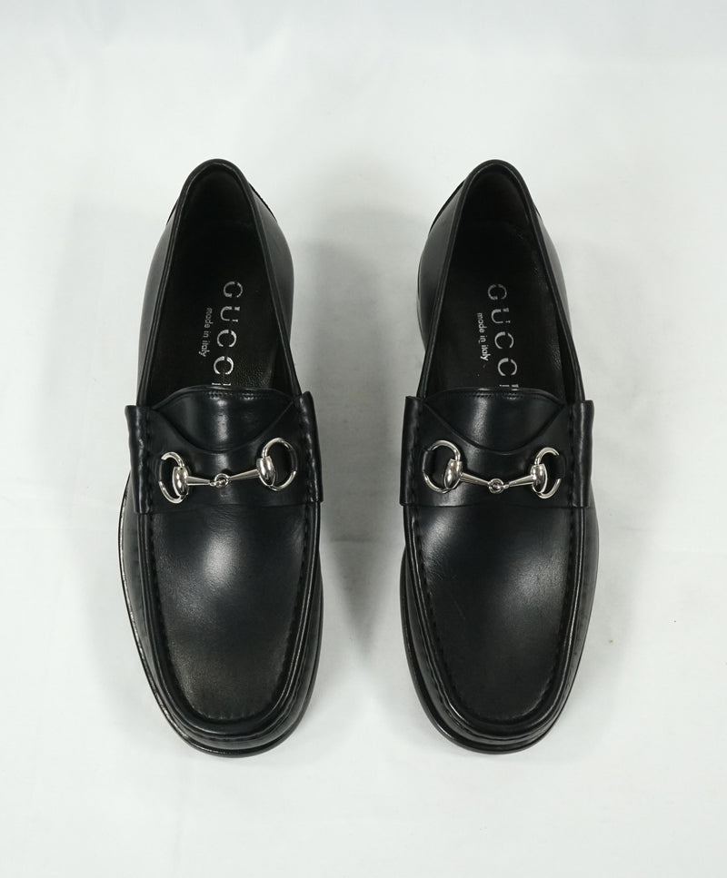 Horsebit Leather Loafers in Black - Gucci