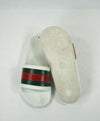 GUCCI - Iconic Green & Red Slides "72" White Slippers- 10