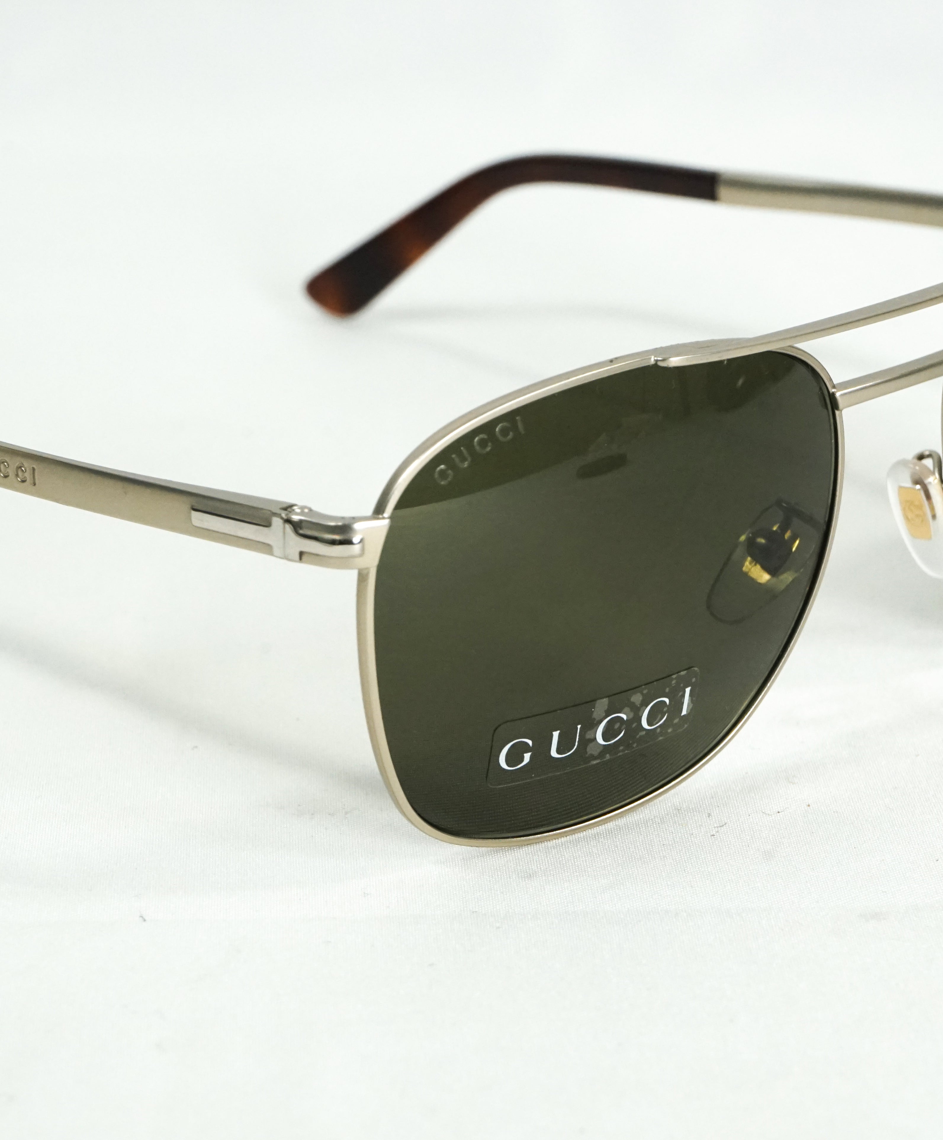 GUCCI - GG22070/f/s CGS70 Polarized Matte Silver Logo Sunglasses - 59-19 145