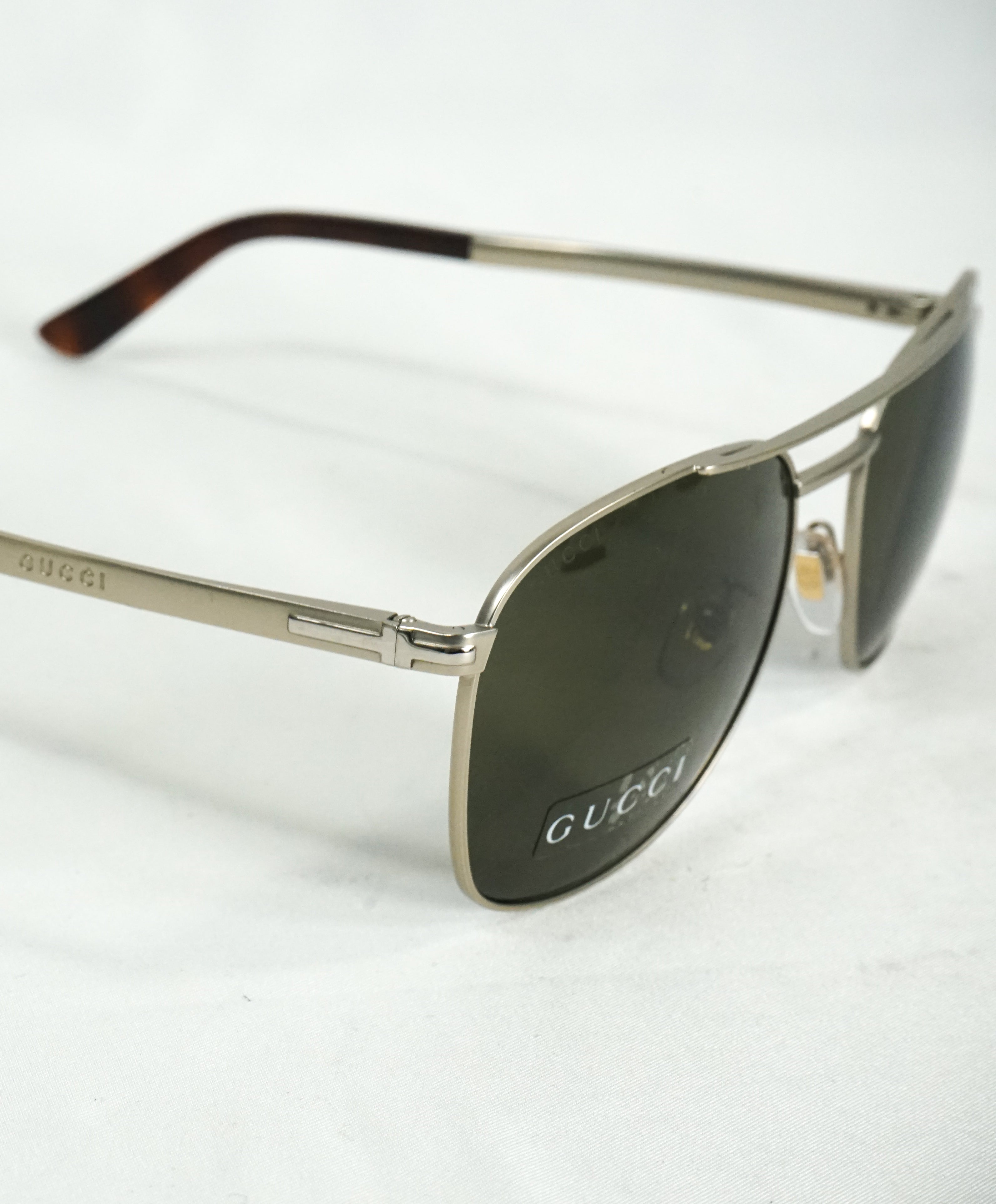 GUCCI - GG22070/f/s CGS70 Polarized Matte Silver Logo Sunglasses - 59-19 145