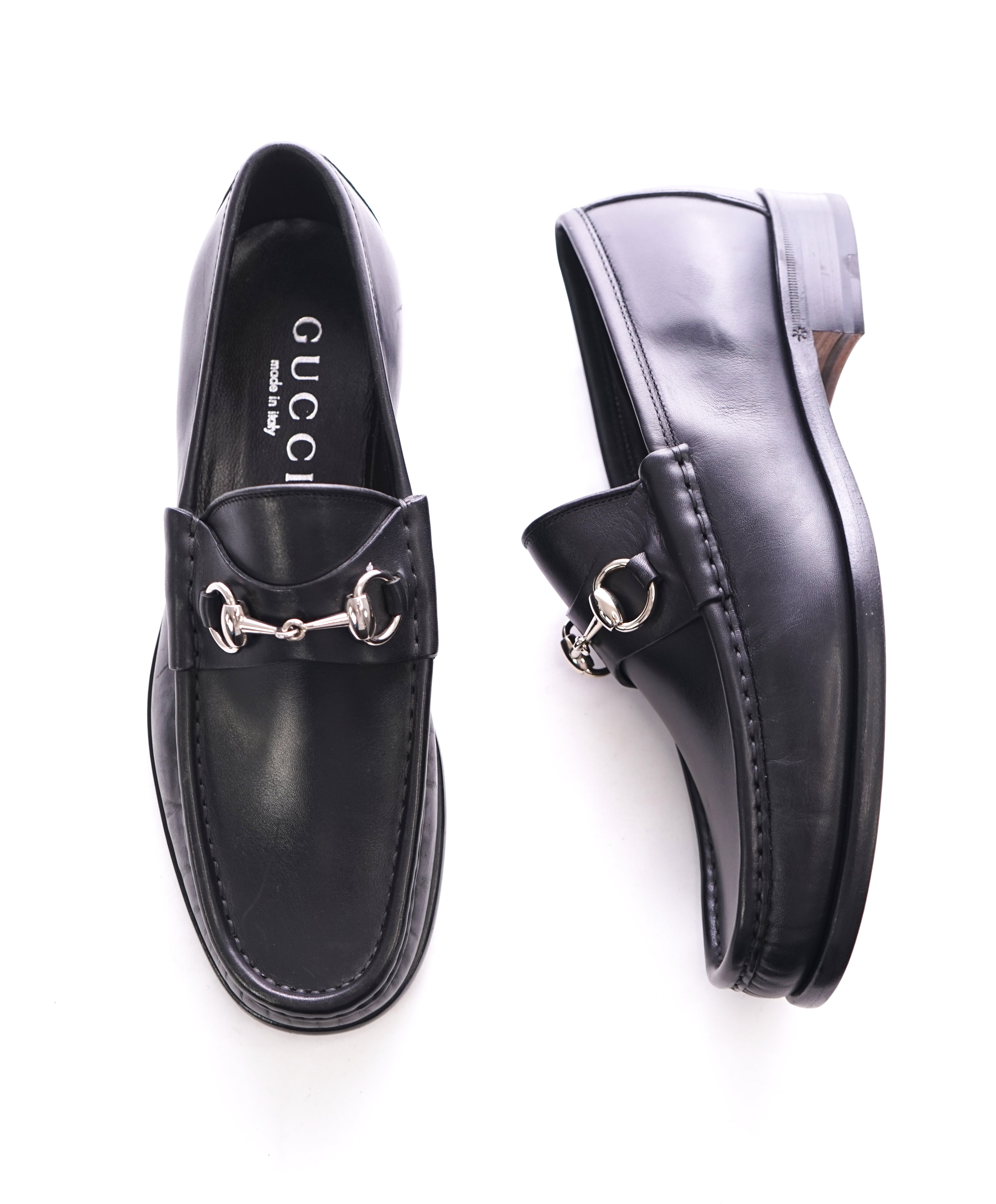 GUCCI - Horse-bit Leather sole Loafers Black Iconic Style - 8