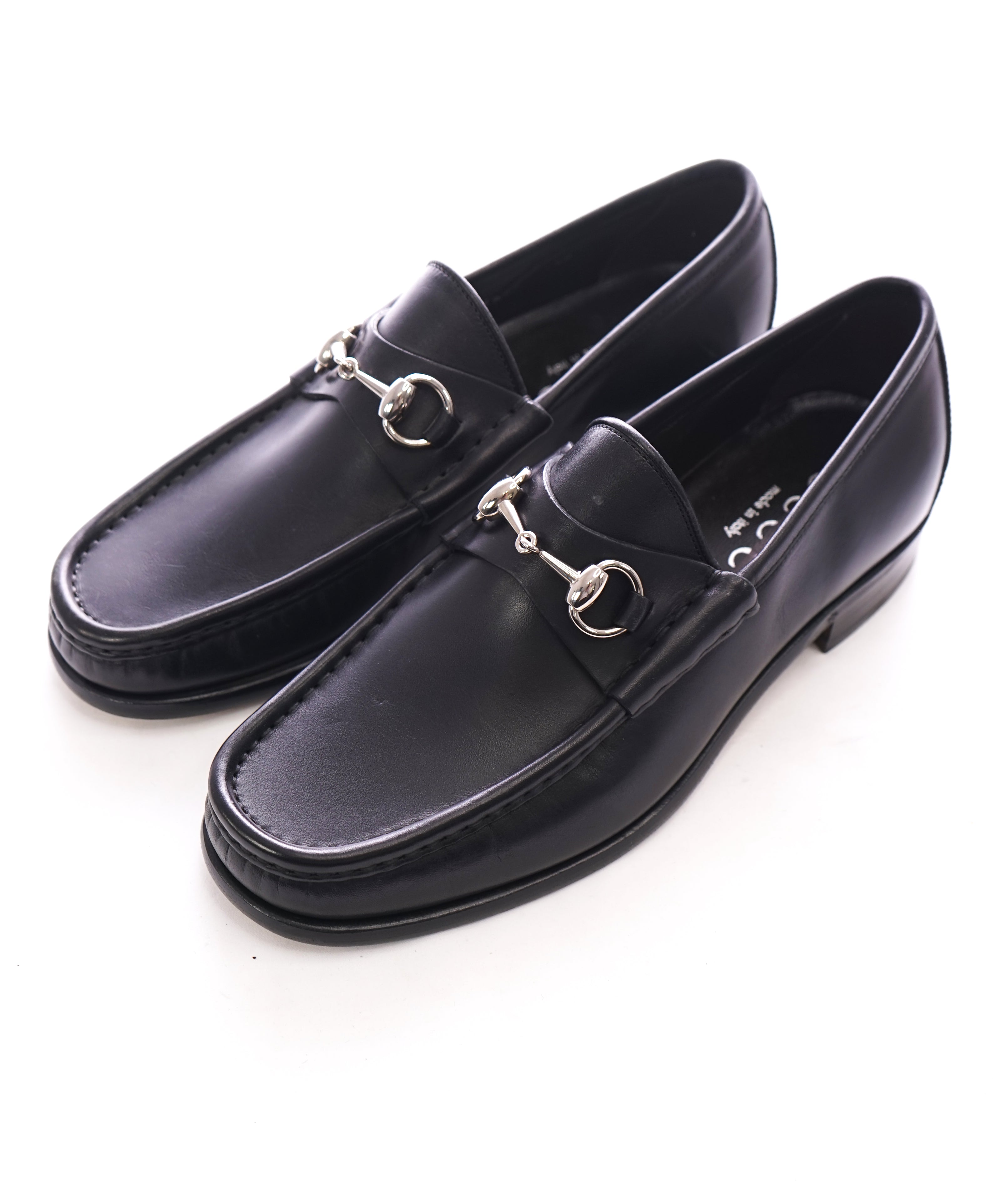 GUCCI - Horse-bit Leather sole Loafers Black Iconic Style - 8