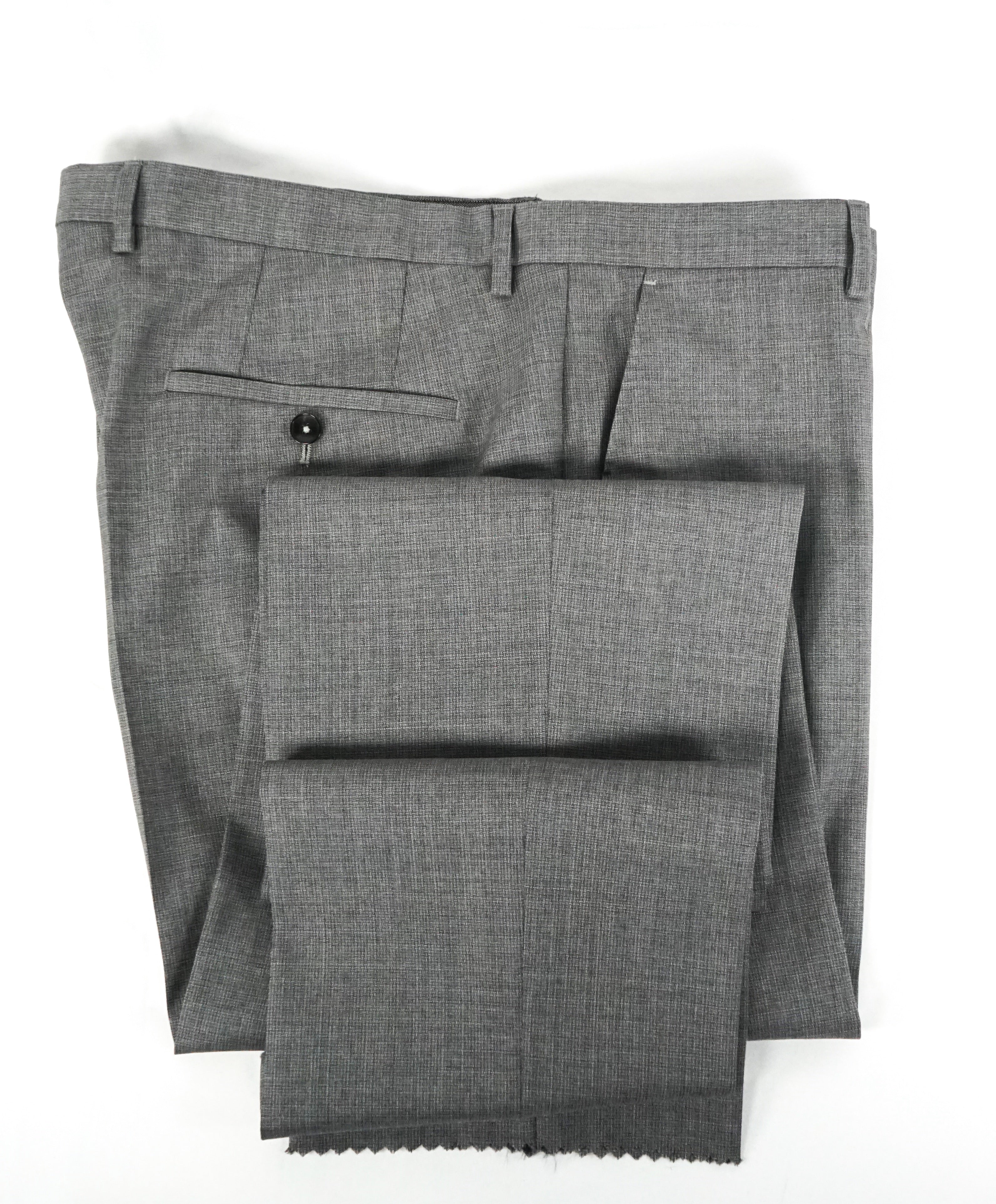 HUGO BOSS - “Leenon" Gray Micro Check Plaid Slim Dress Pants - 38W