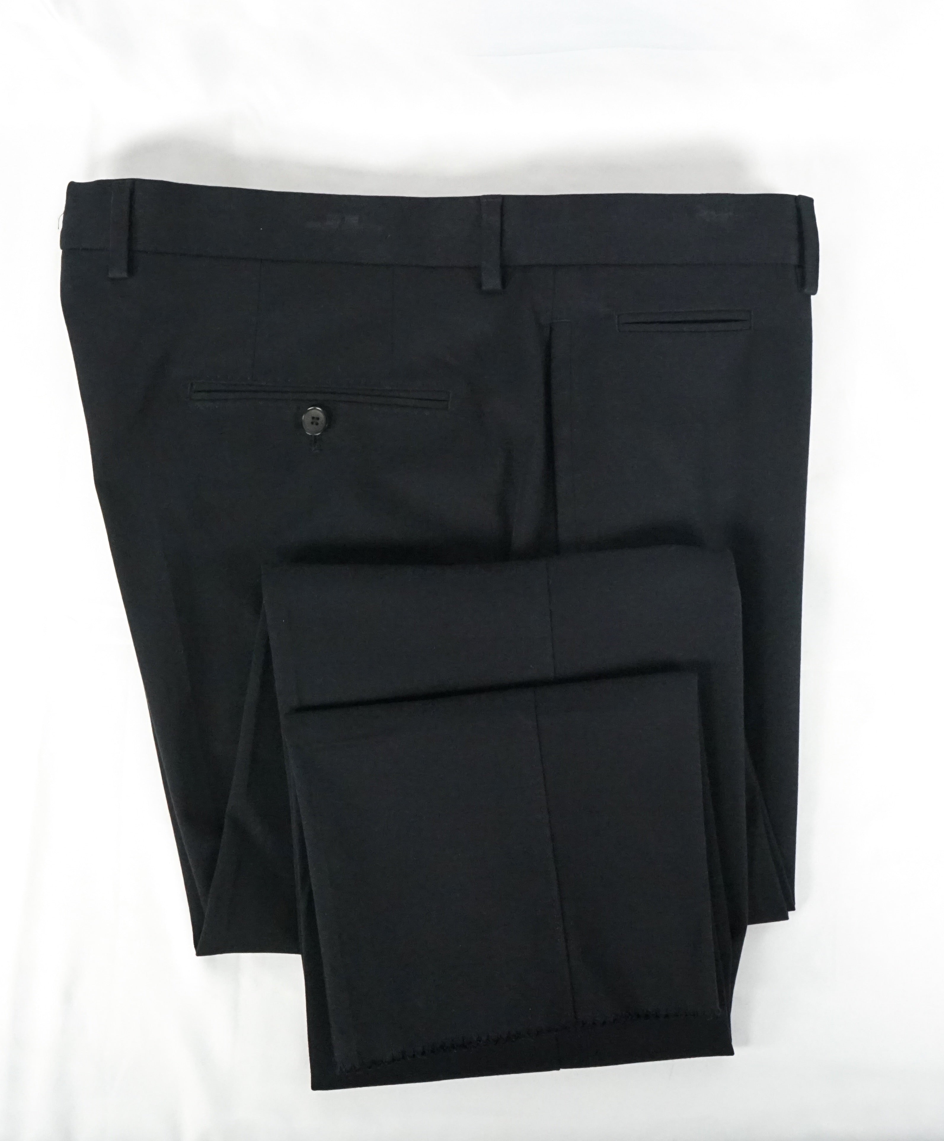 HUGO BOSS - “T-Glendan" Solid Black Cotton Dress Chino Pants - 38W