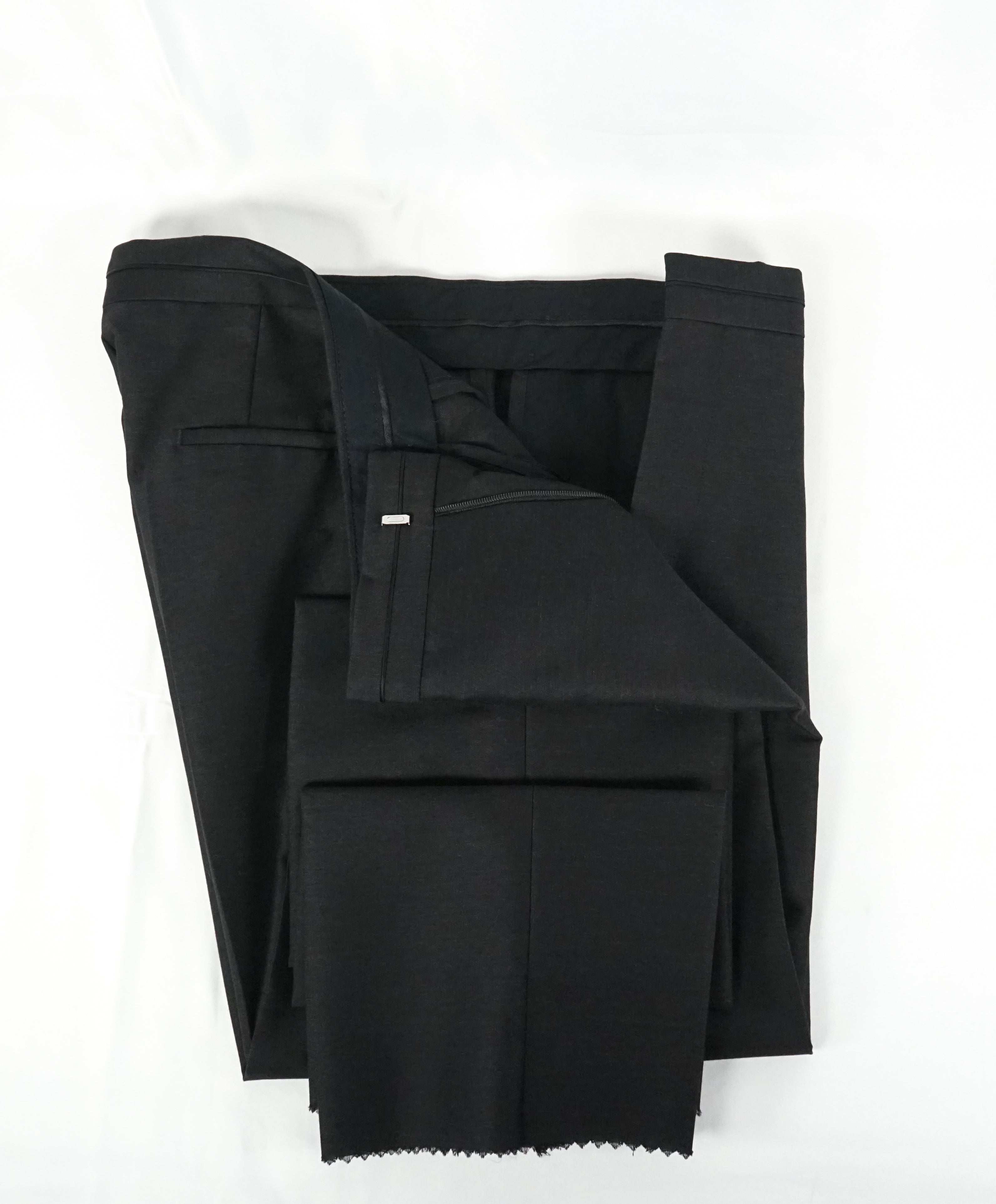 HUGO BOSS - “Henry/Glow" Gray Slim Tipped Wool/Silk Dress Pants - 34W