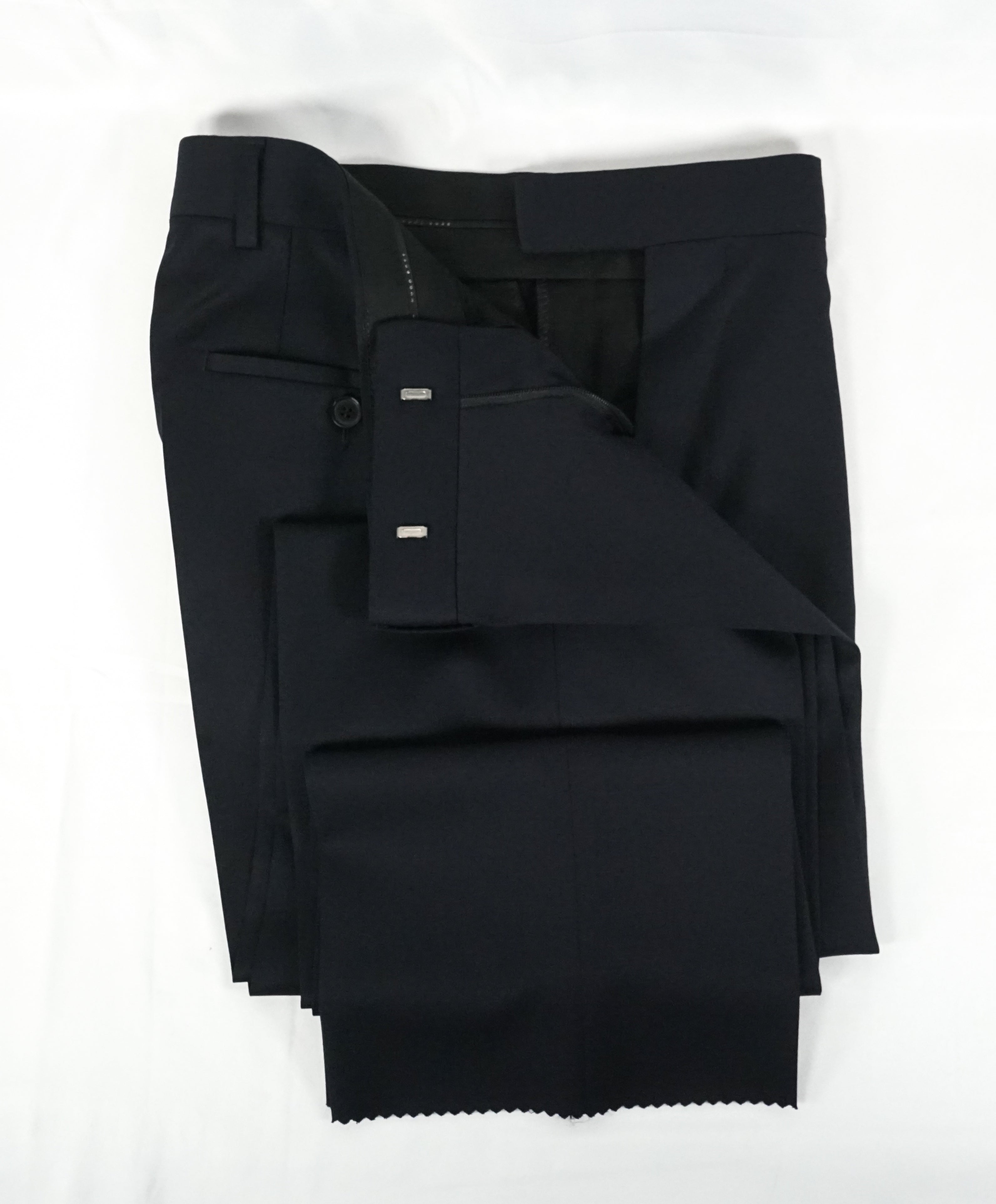 HUGO BOSS - “ Pasolini/Movie US" Solid Navy Flat Front Dress Pants - 32W