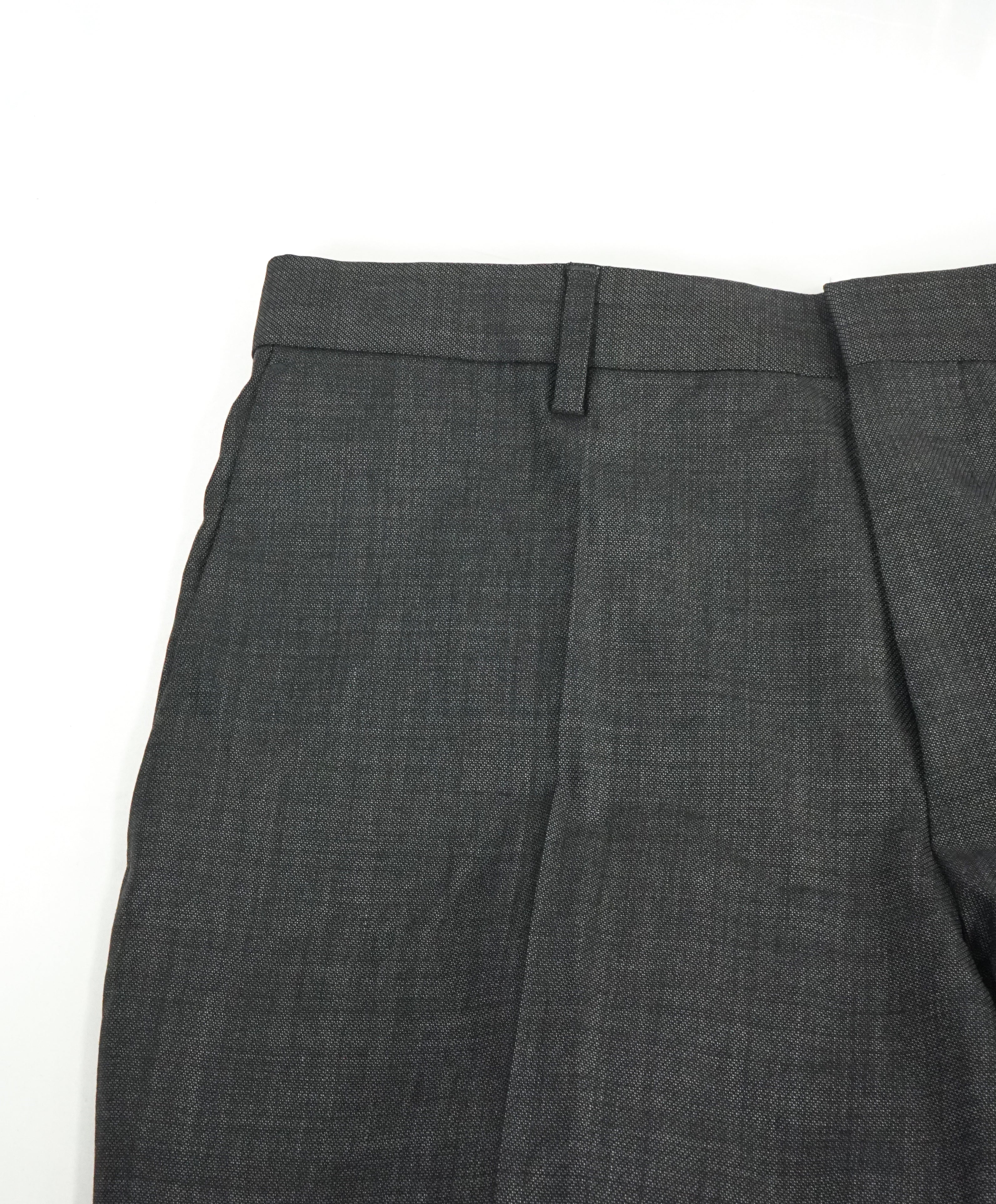 HUGO BOSS - Textured Birdseye “Huge4/Genius3”  Flat Front Dress Pants - 34W