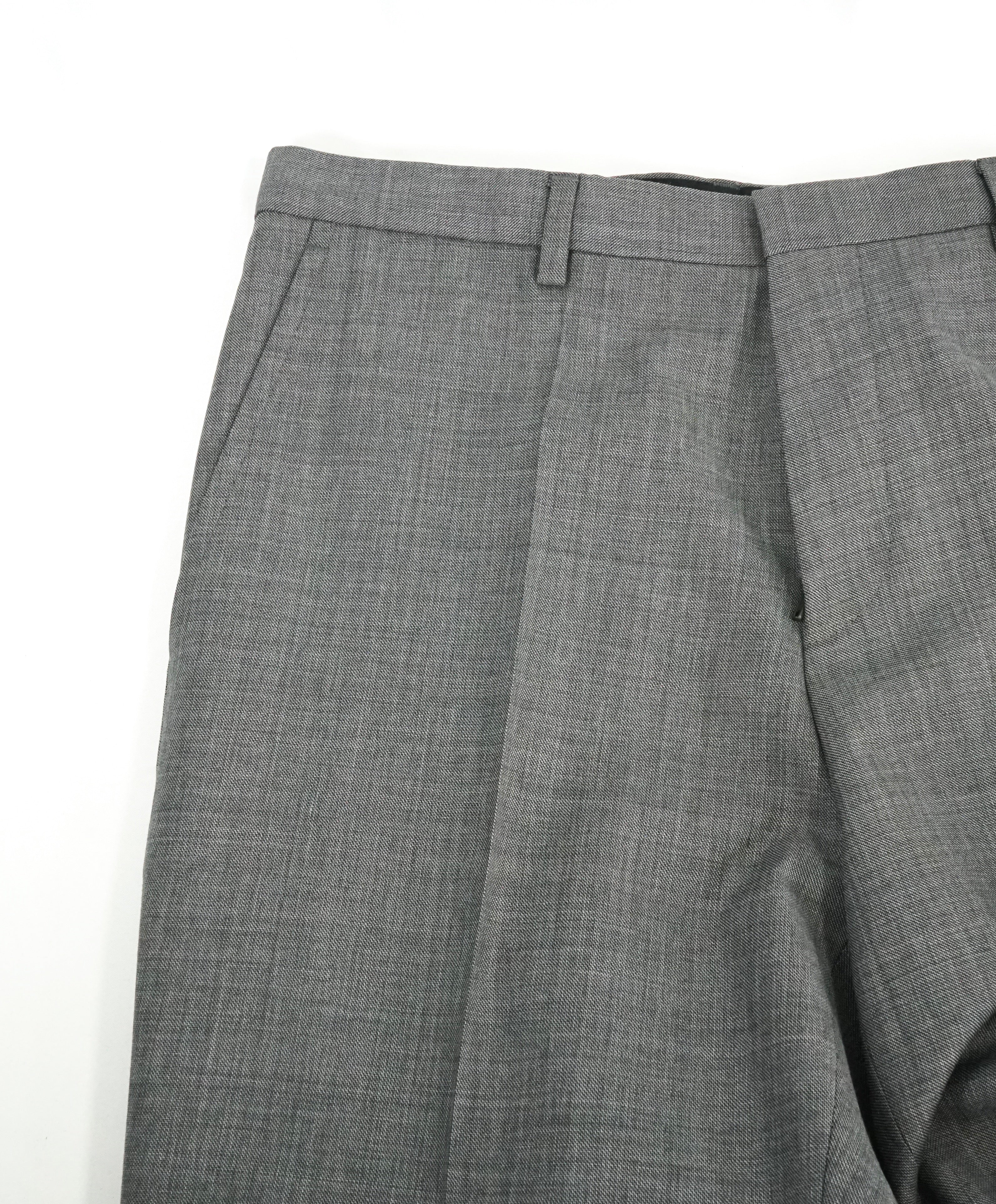 HUGO BOSS - Gray Melange “Astian/Hets” Flat Front Dress Pants - 31W