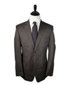 HUGO BOSS - Brown Micro Stripe Suit W Genuine Horn Buttons - 42S