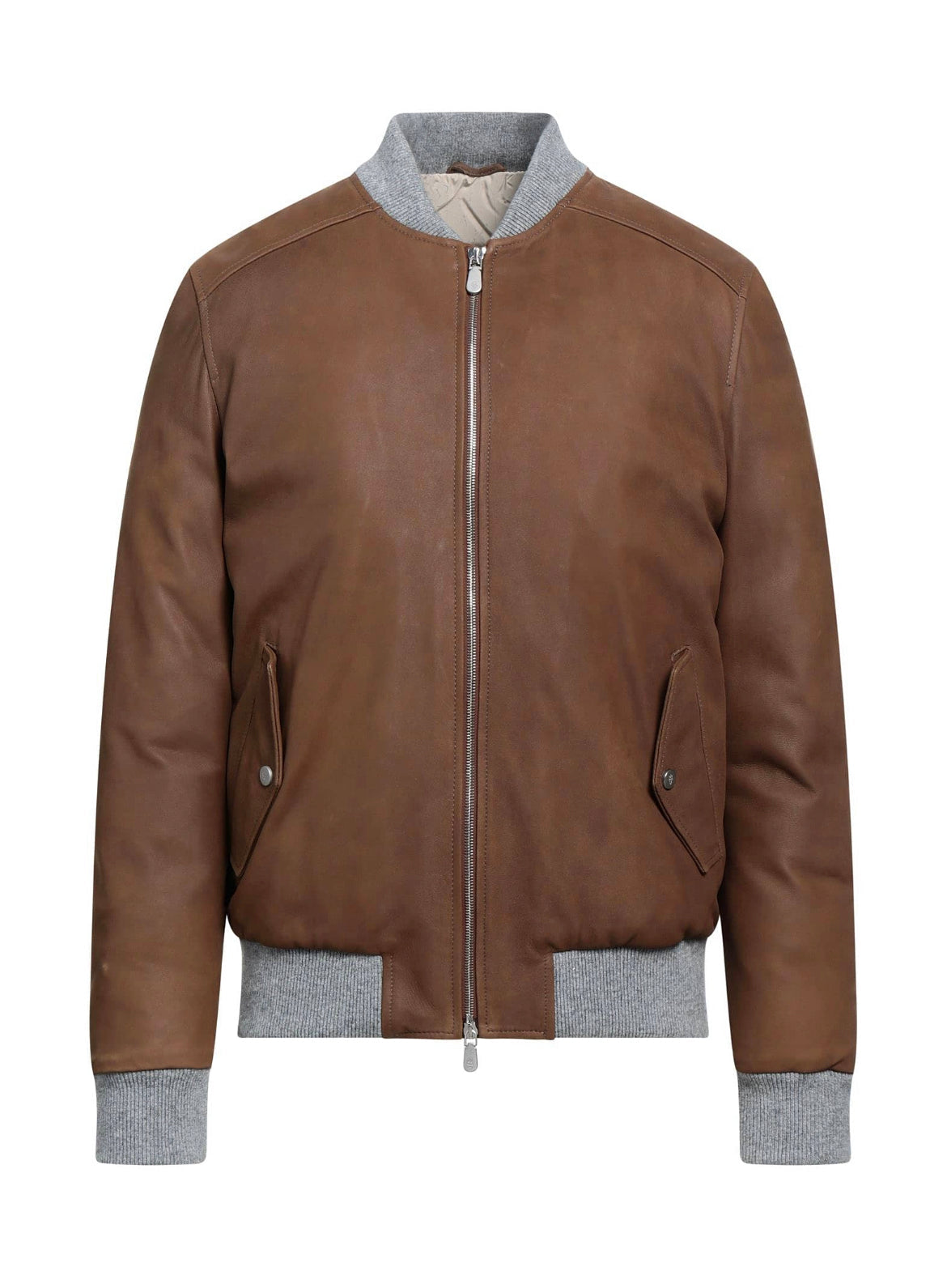 $3,350 ELEVENTY - LEATHER INSULATED Aviator/Bomber Jacket (Brunello Cucinelli)- 40US