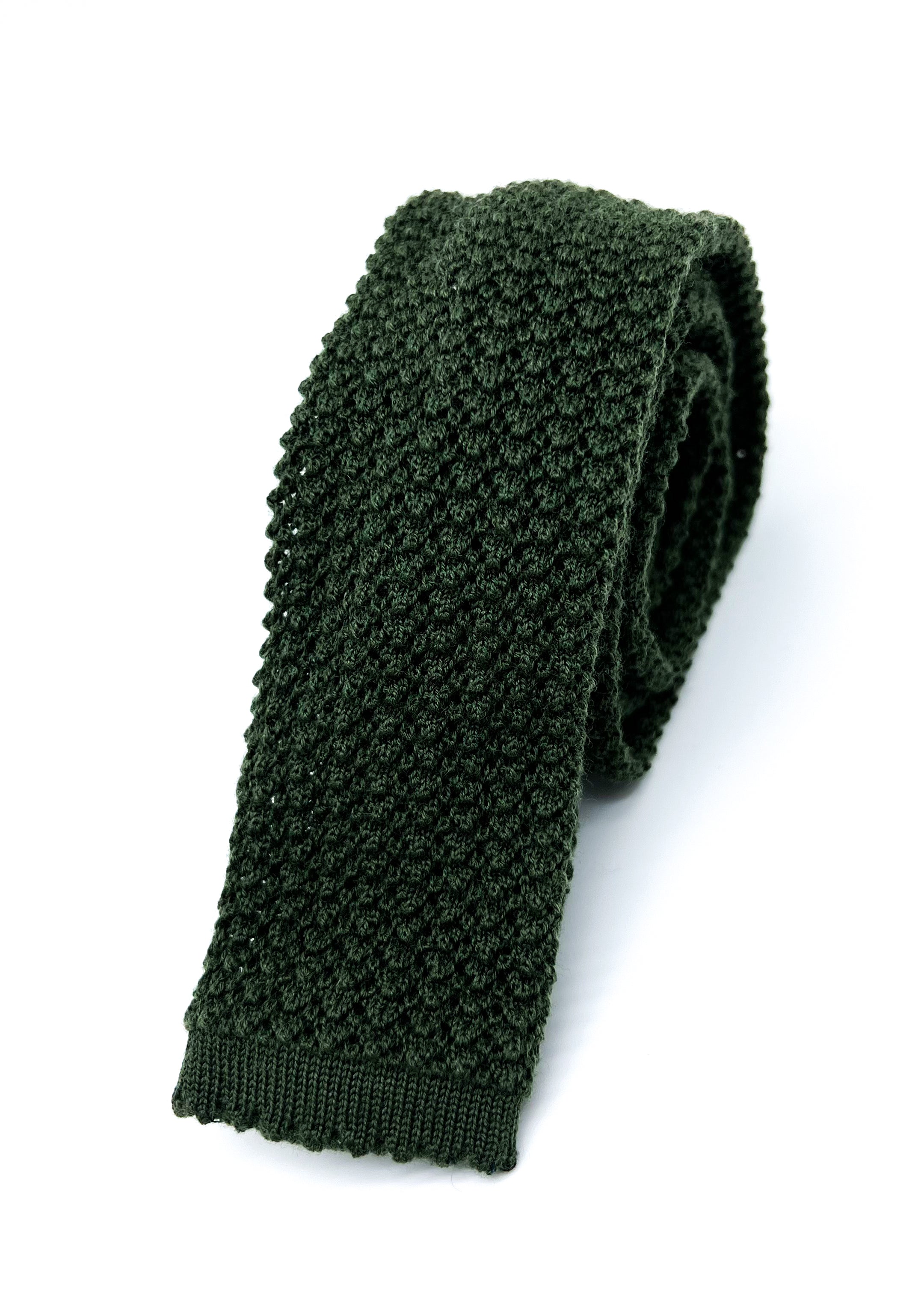 $165 OVADIA & SONS - PURE WOOL Knit Green - Tie