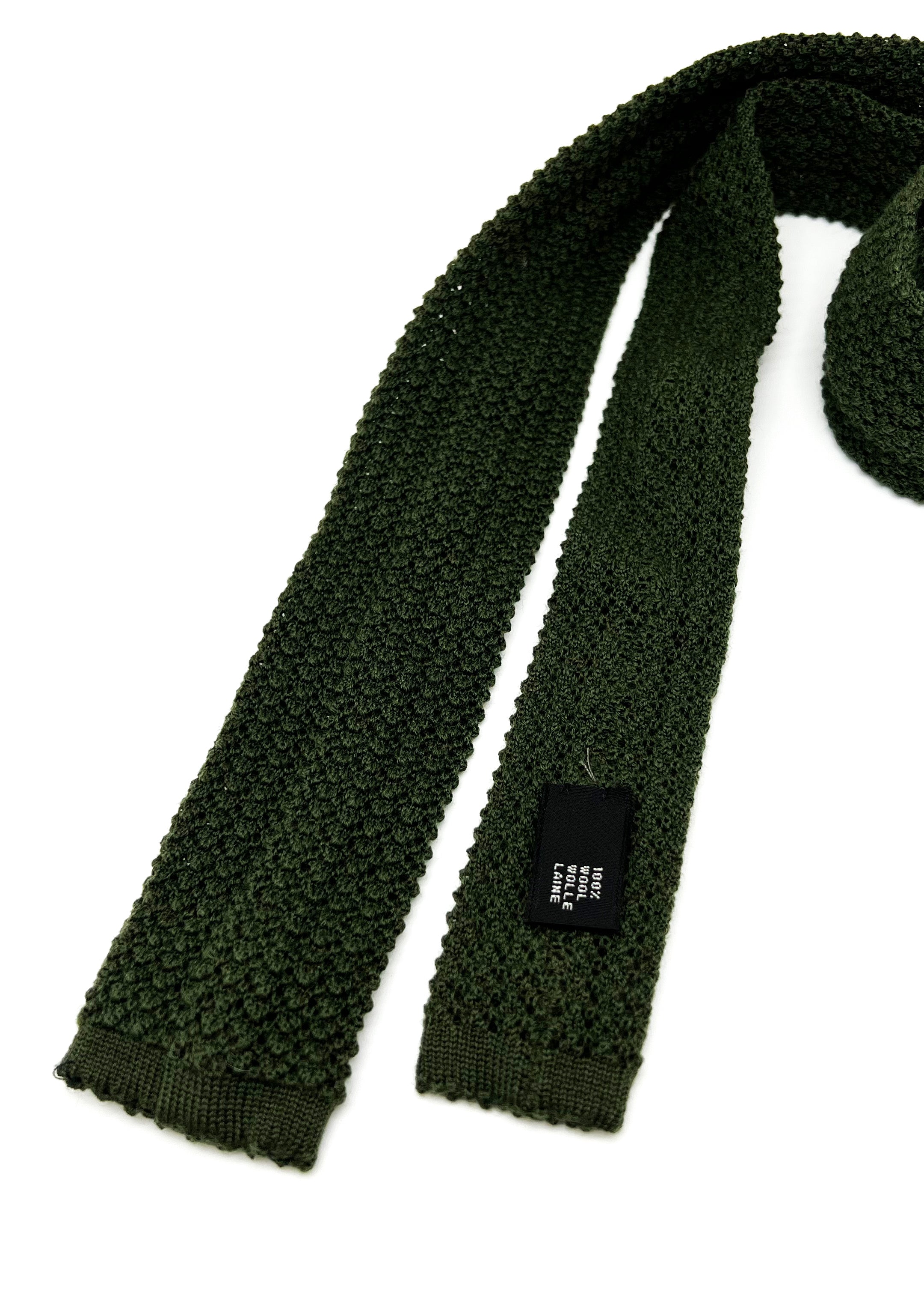 $165 OVADIA & SONS - PURE WOOL Knit Green - Tie