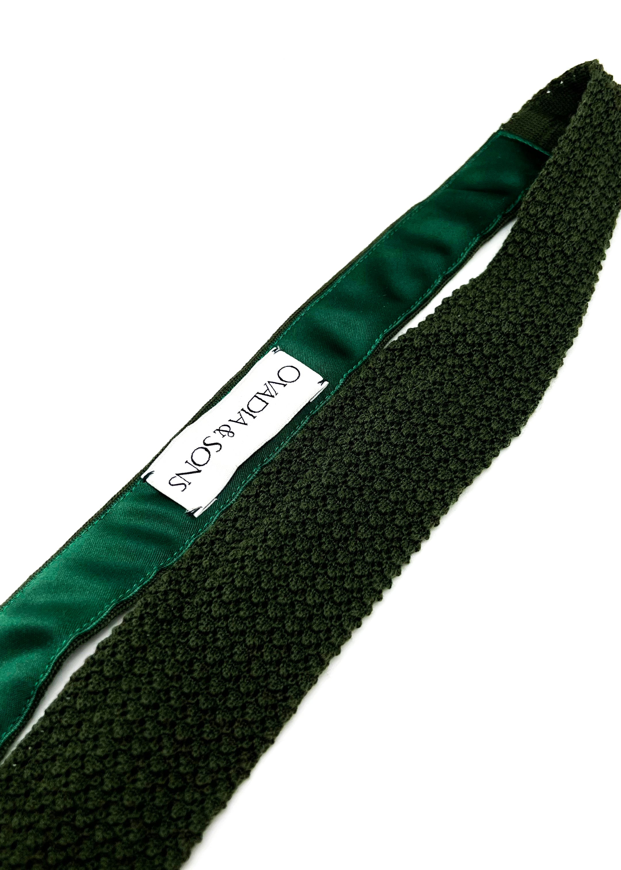 $165 OVADIA & SONS - PURE WOOL Knit Green - Tie