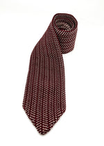 $235 TOM FORD - Burgundy Chevron Pattern Knit Silk 3.25" - Tie