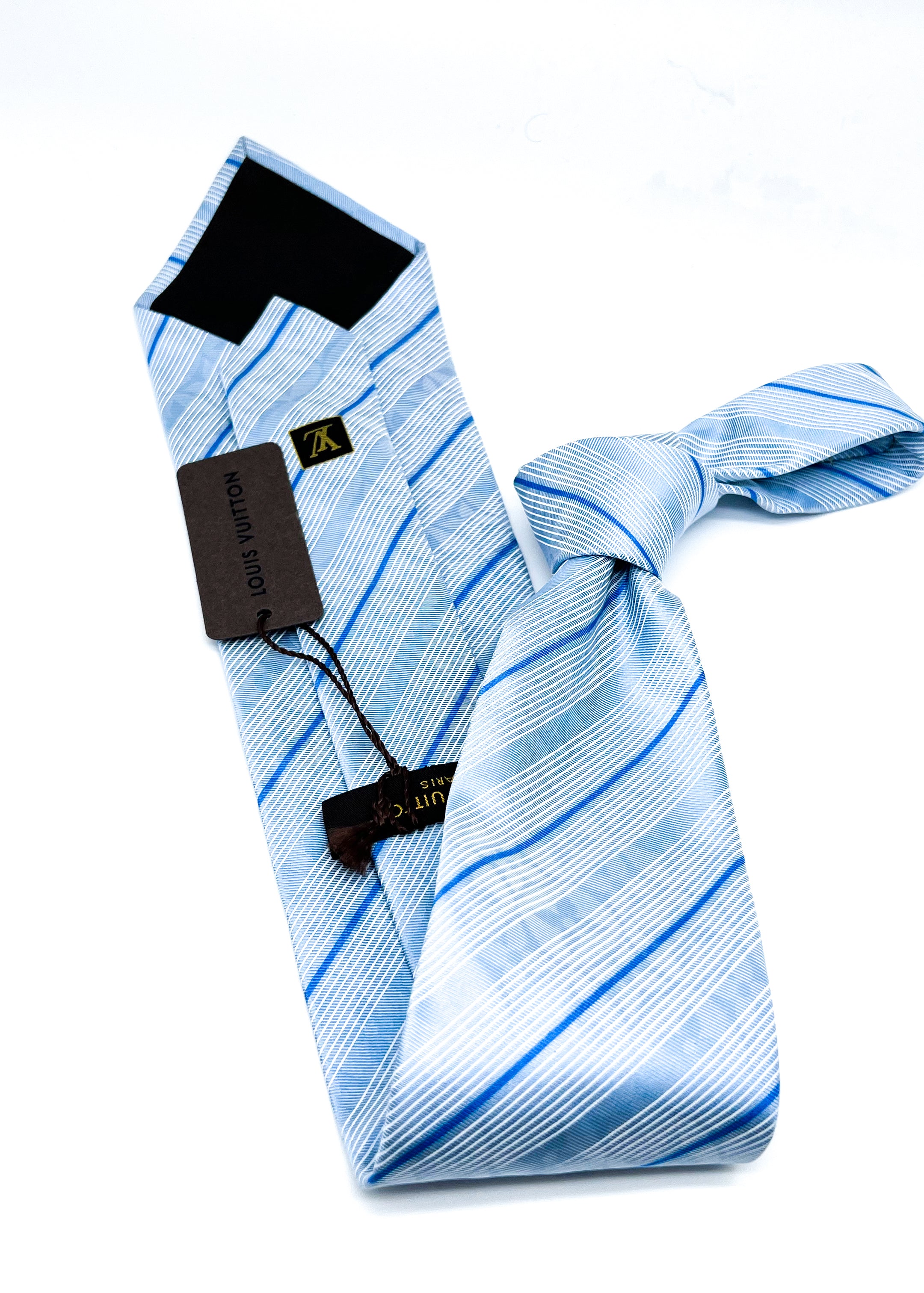 Silk tie Louis Vuitton Blue in Silk - 12668941