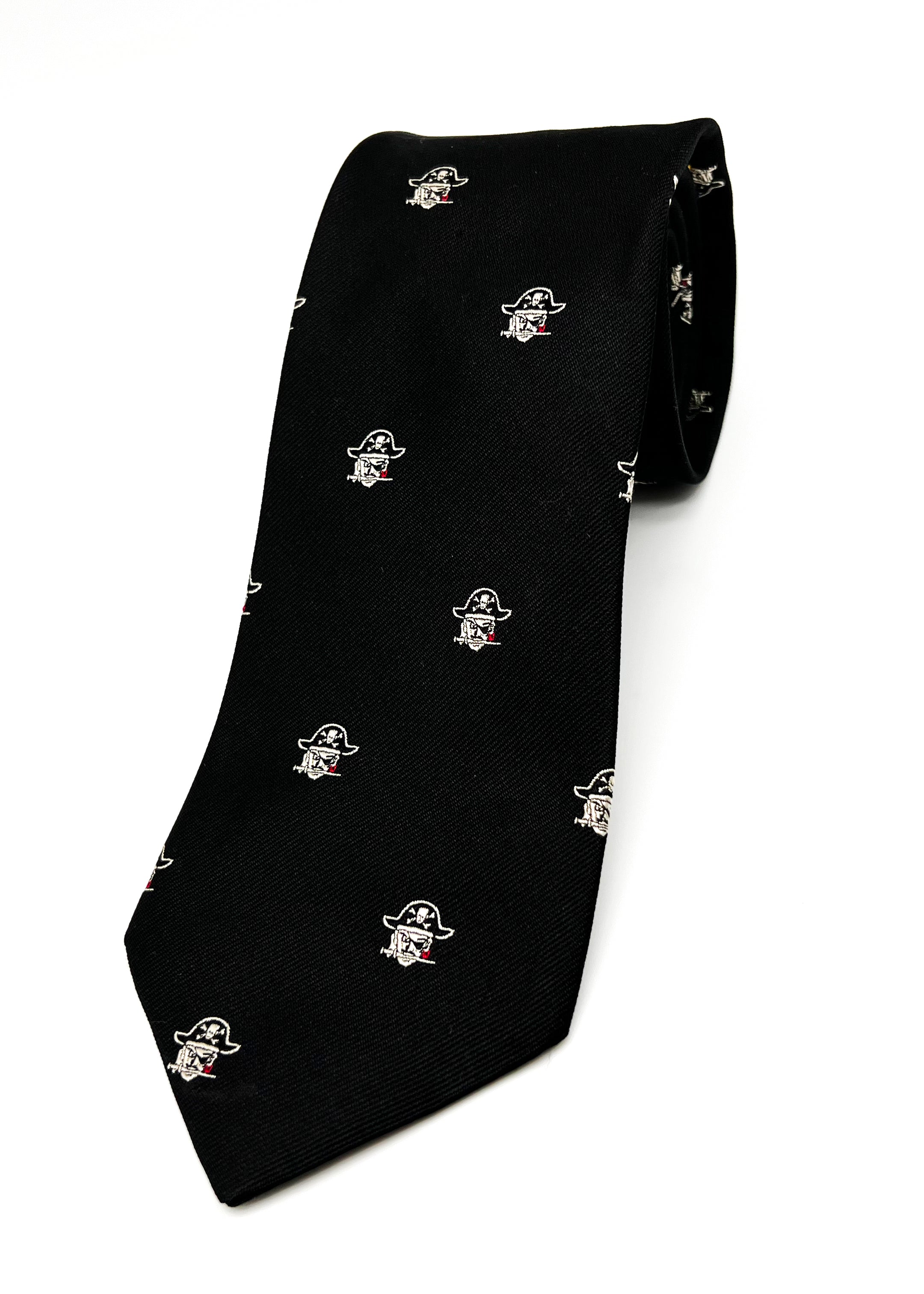 RALPH LAUREN "RUGBY" - Black Pirate Pattern Logo 3" - Tie