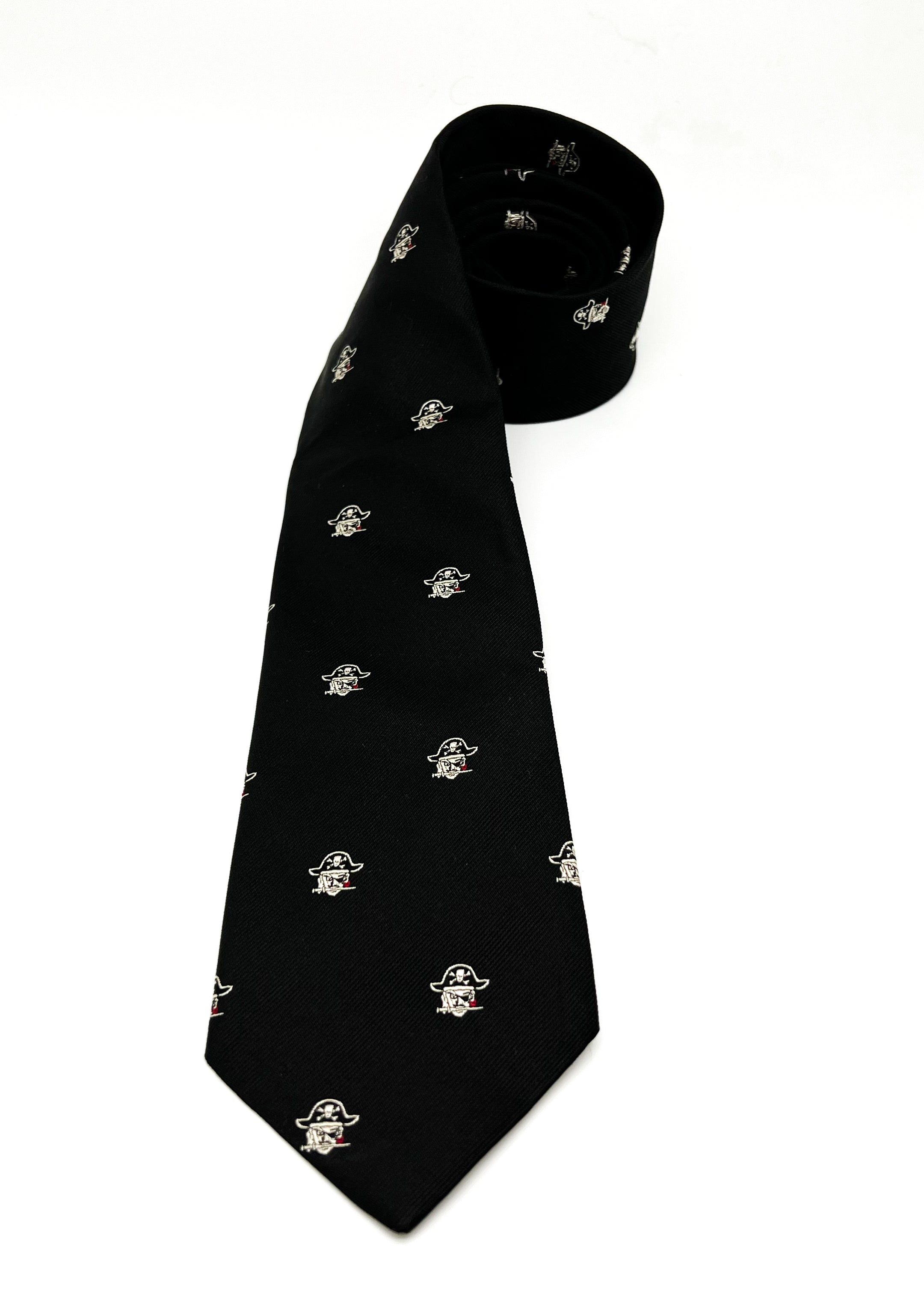 RALPH LAUREN "RUGBY" - Black Pirate Pattern Logo 3" - Tie