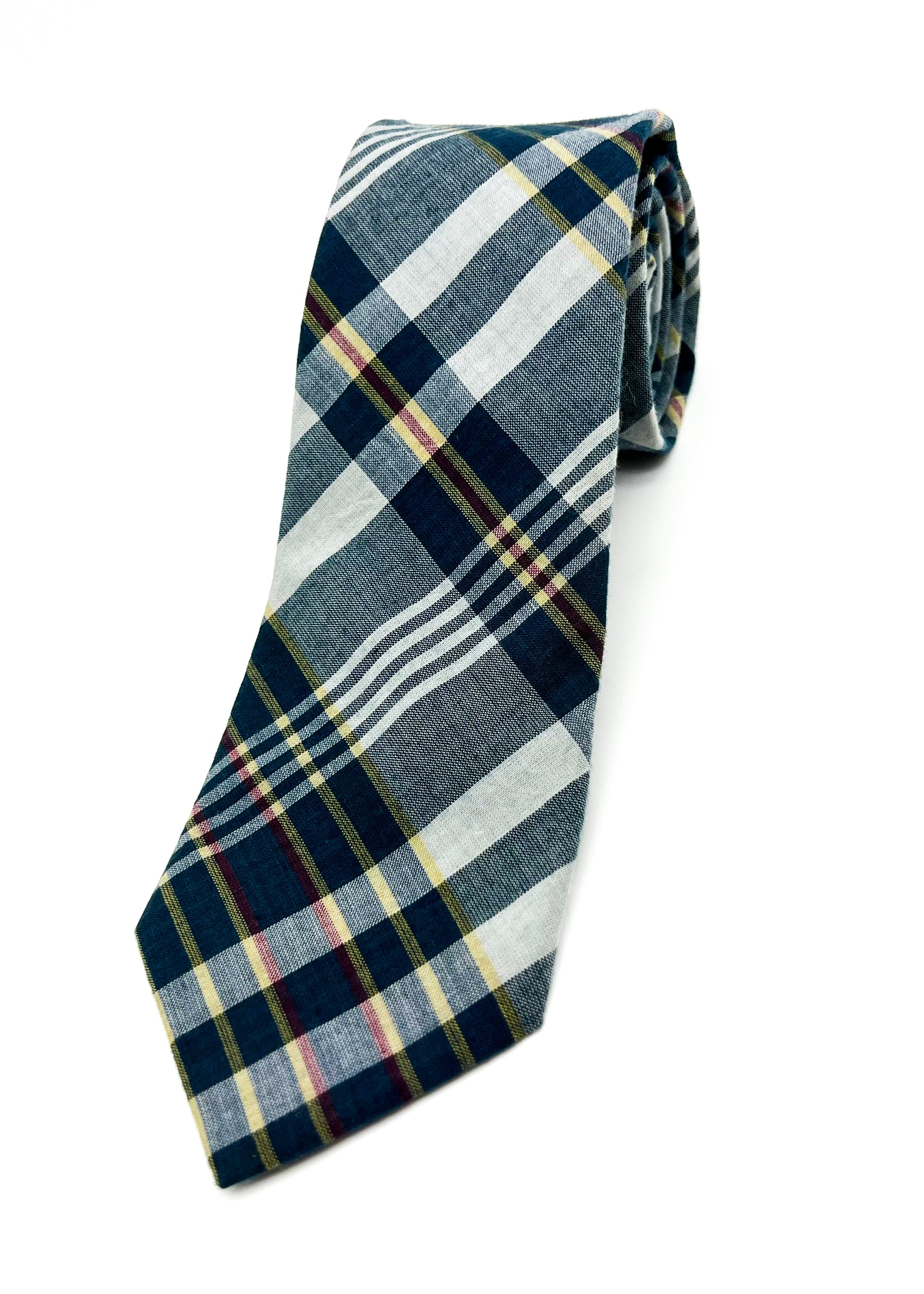 RALPH LAUREN "RUGBY" - Madras Check Plaid Cotton 3" - Tie