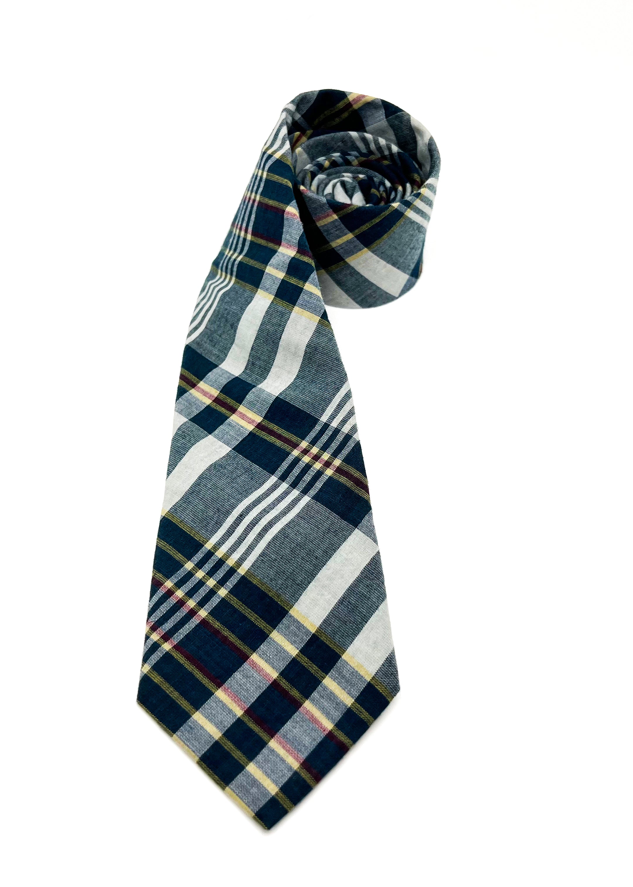 RALPH LAUREN "RUGBY" - Madras Check Plaid Cotton 3" - Tie