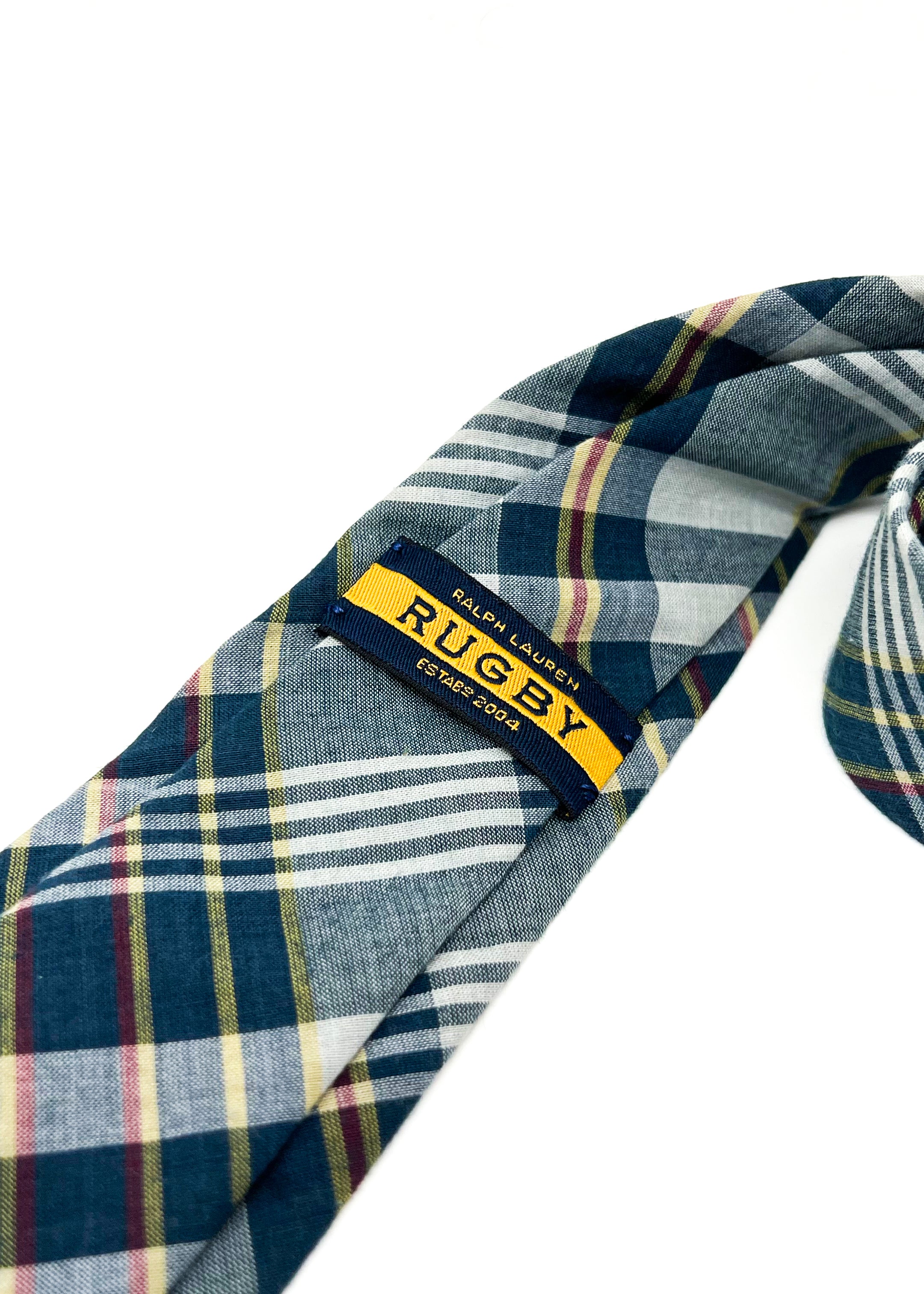 RALPH LAUREN "RUGBY" - Madras Check Plaid Cotton 3" - Tie