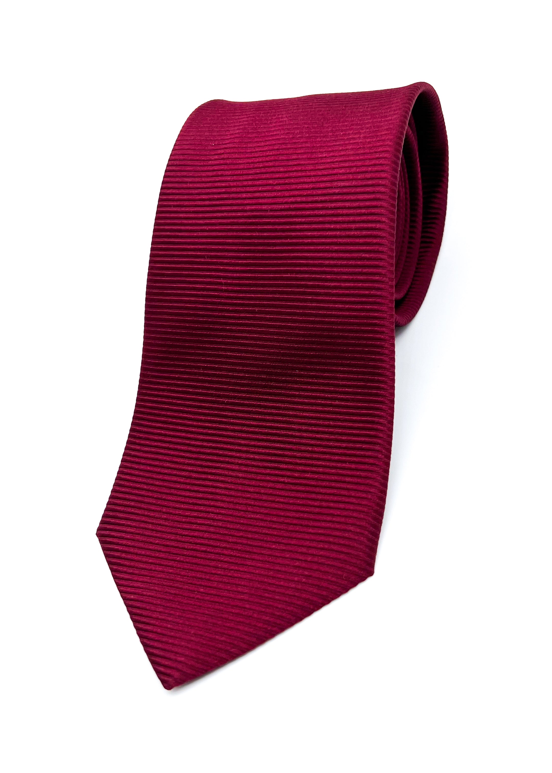 $225 VALENTINO GARAVANI -Burgundy Horizontal Stripe *CLOSET STAPLE* 3.25"- Tie