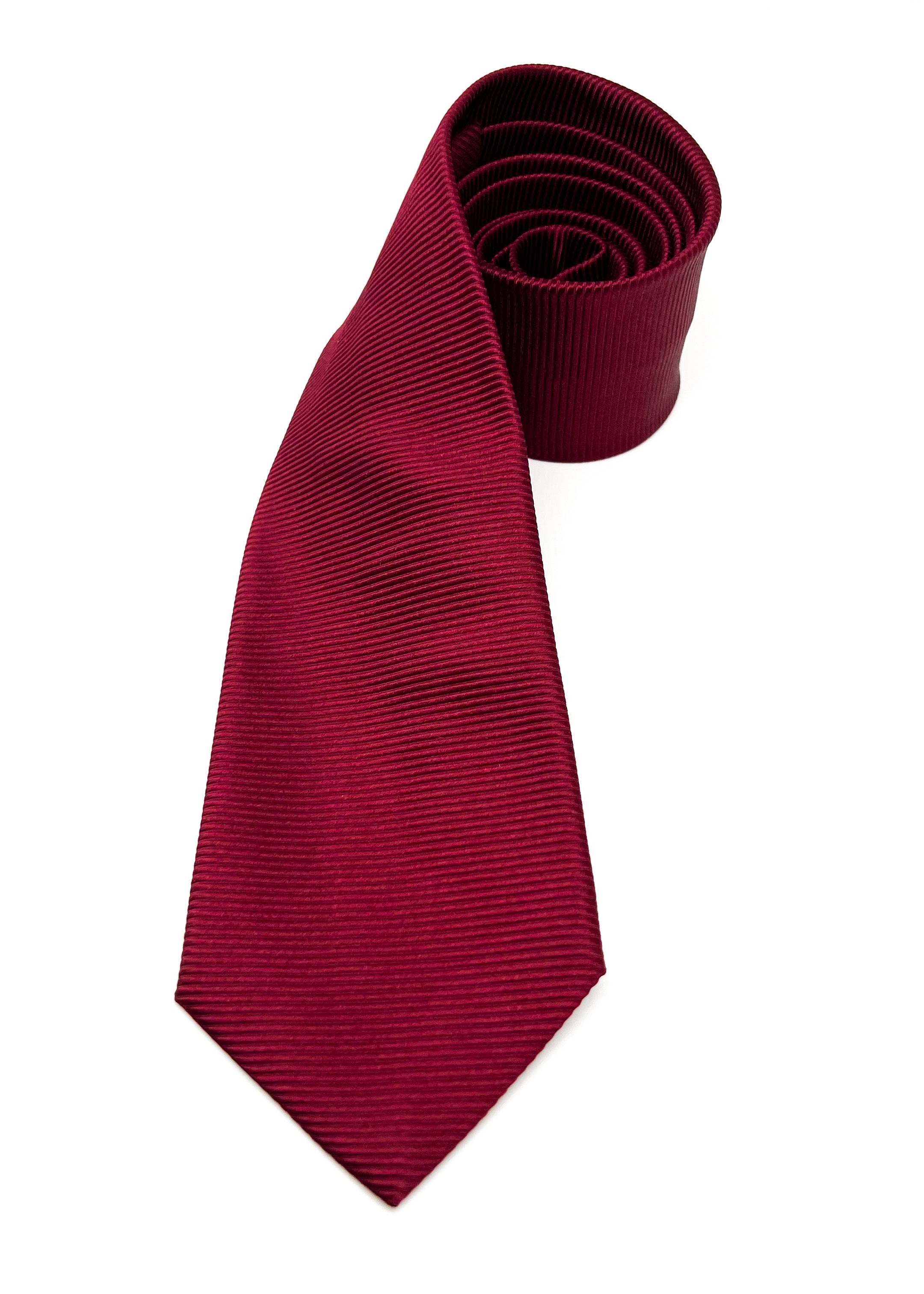 $225 VALENTINO GARAVANI -Burgundy Horizontal Stripe *CLOSET STAPLE* 3.25"- Tie