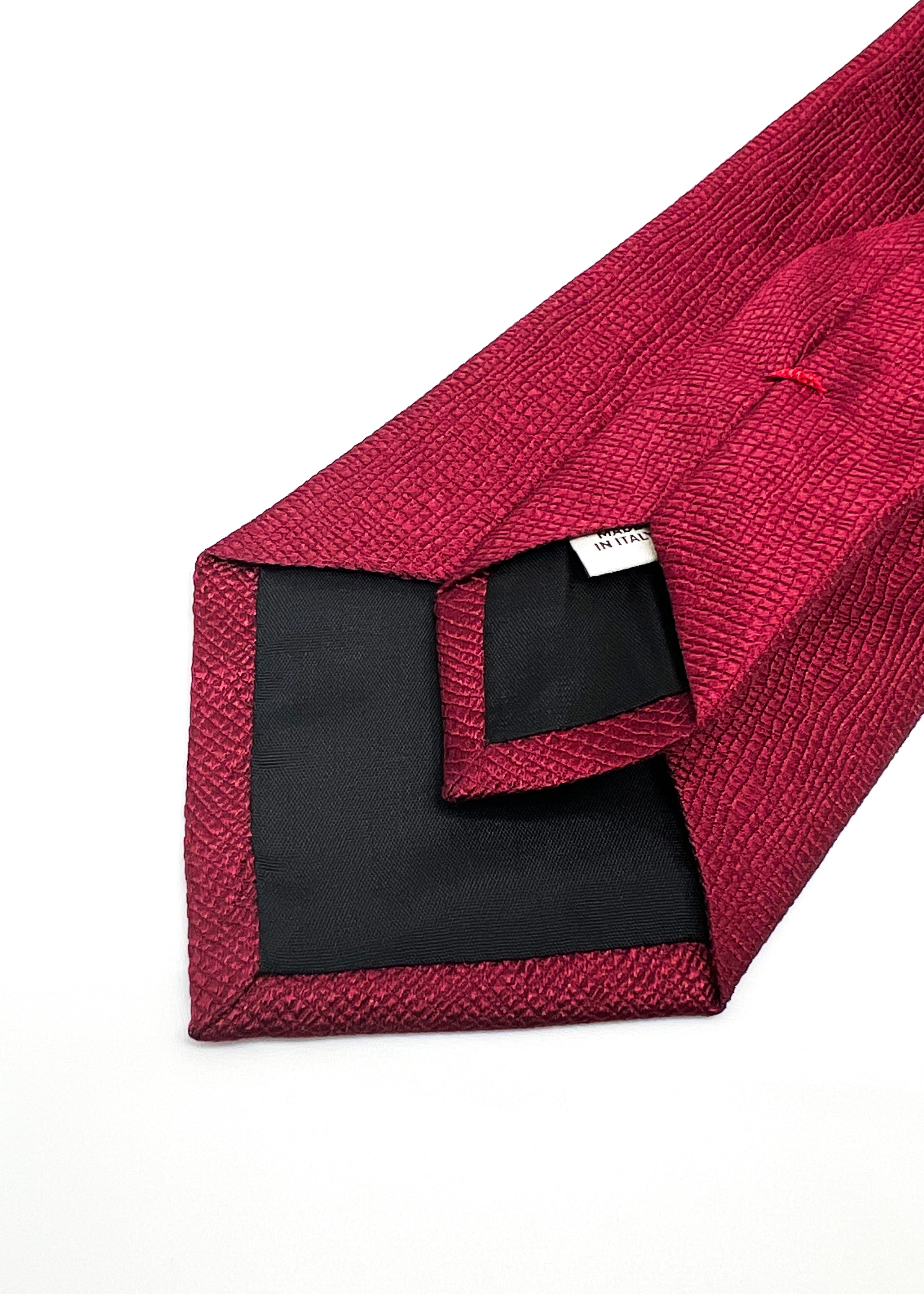 $225 VALENTINO GARAVANI -Burgundy Abstract Texture *CLOSET STAPLE* 3.25"- Tie