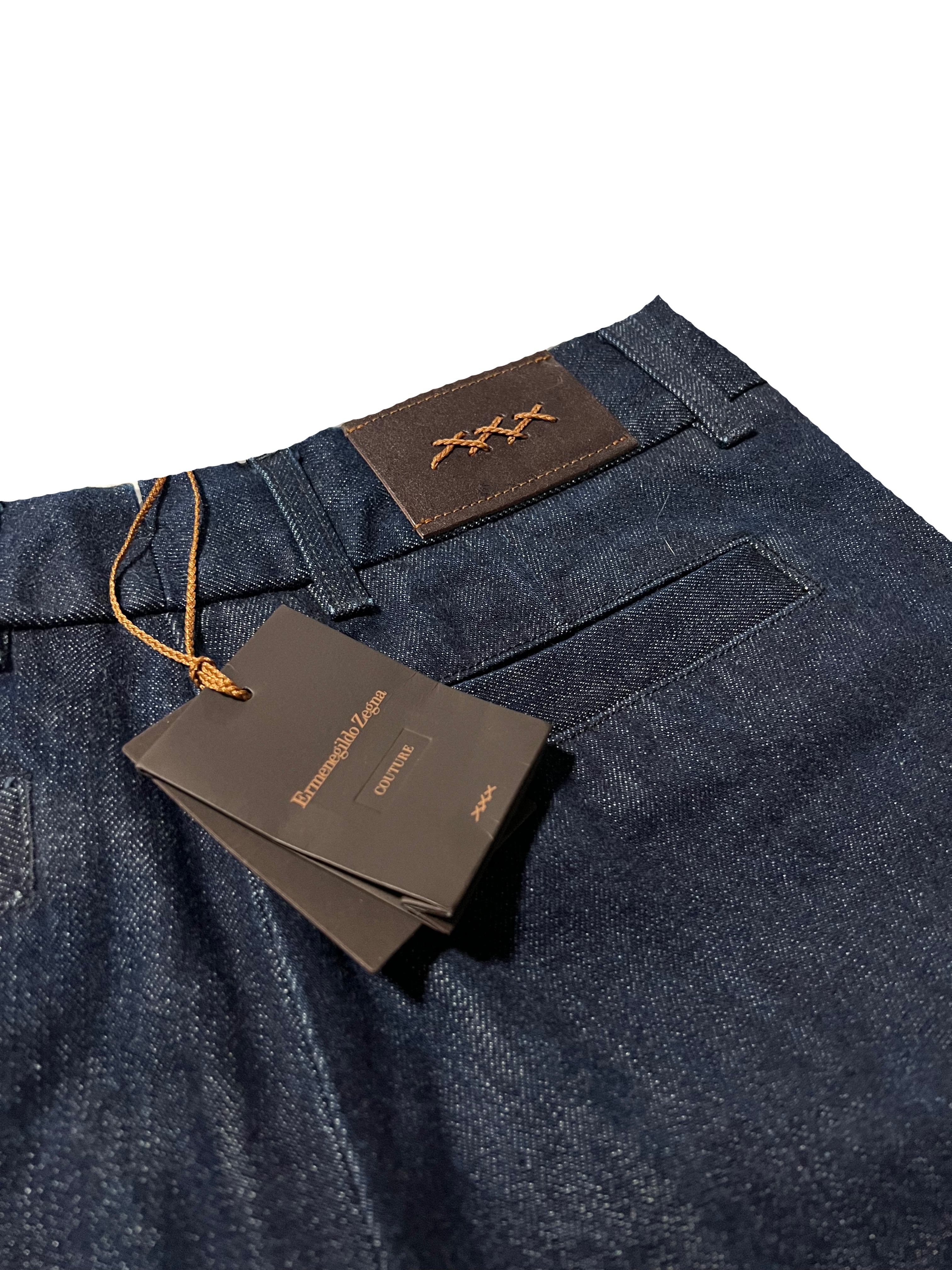 $1,395 ERMENEGILDO ZEGNA COUTURE XXX - Wide Waistband Denim Pants - 32W