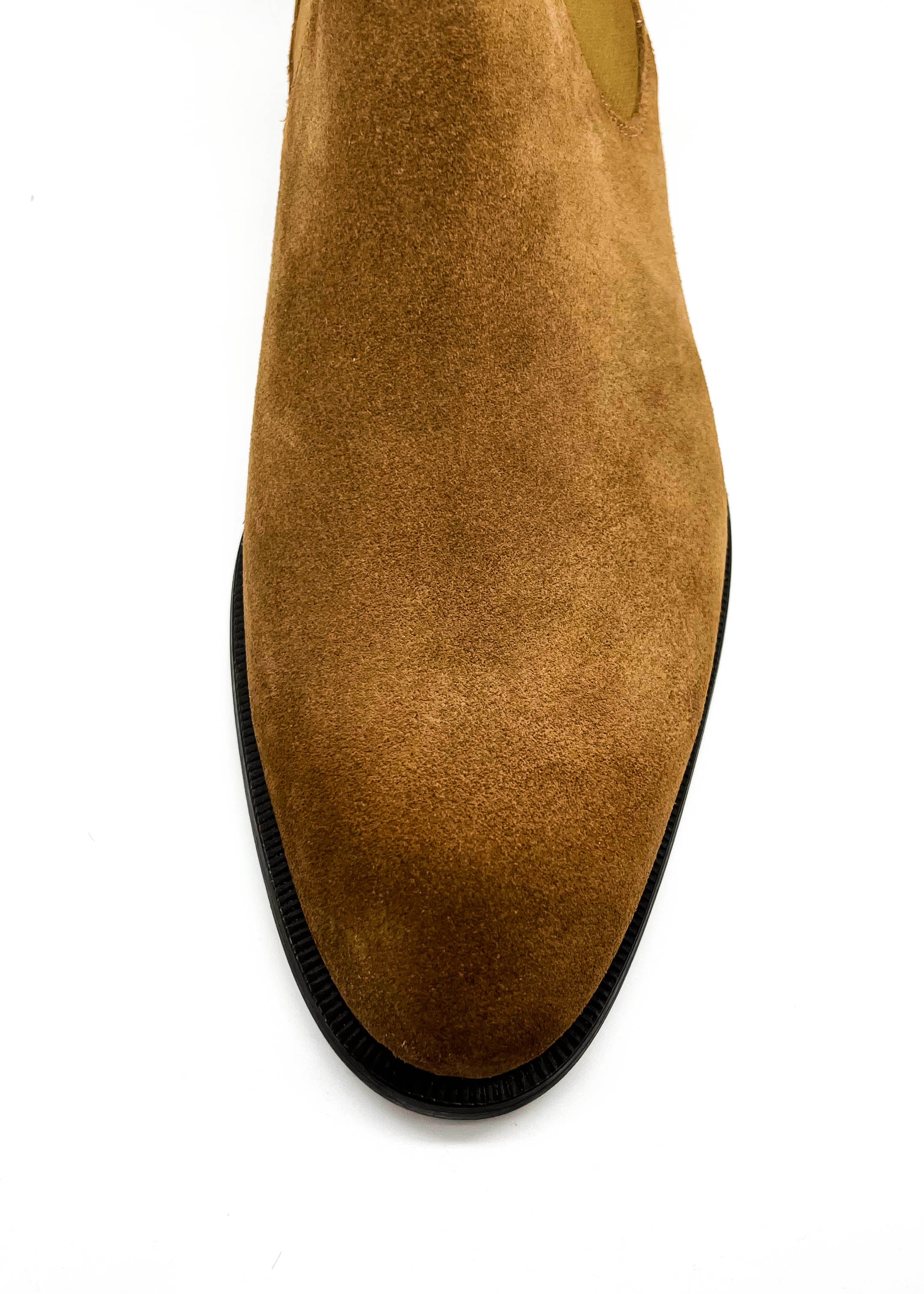 MAGNANNI - Snuff Suede Round Toe 'Rubber Sole' Chelsea Boots - 9