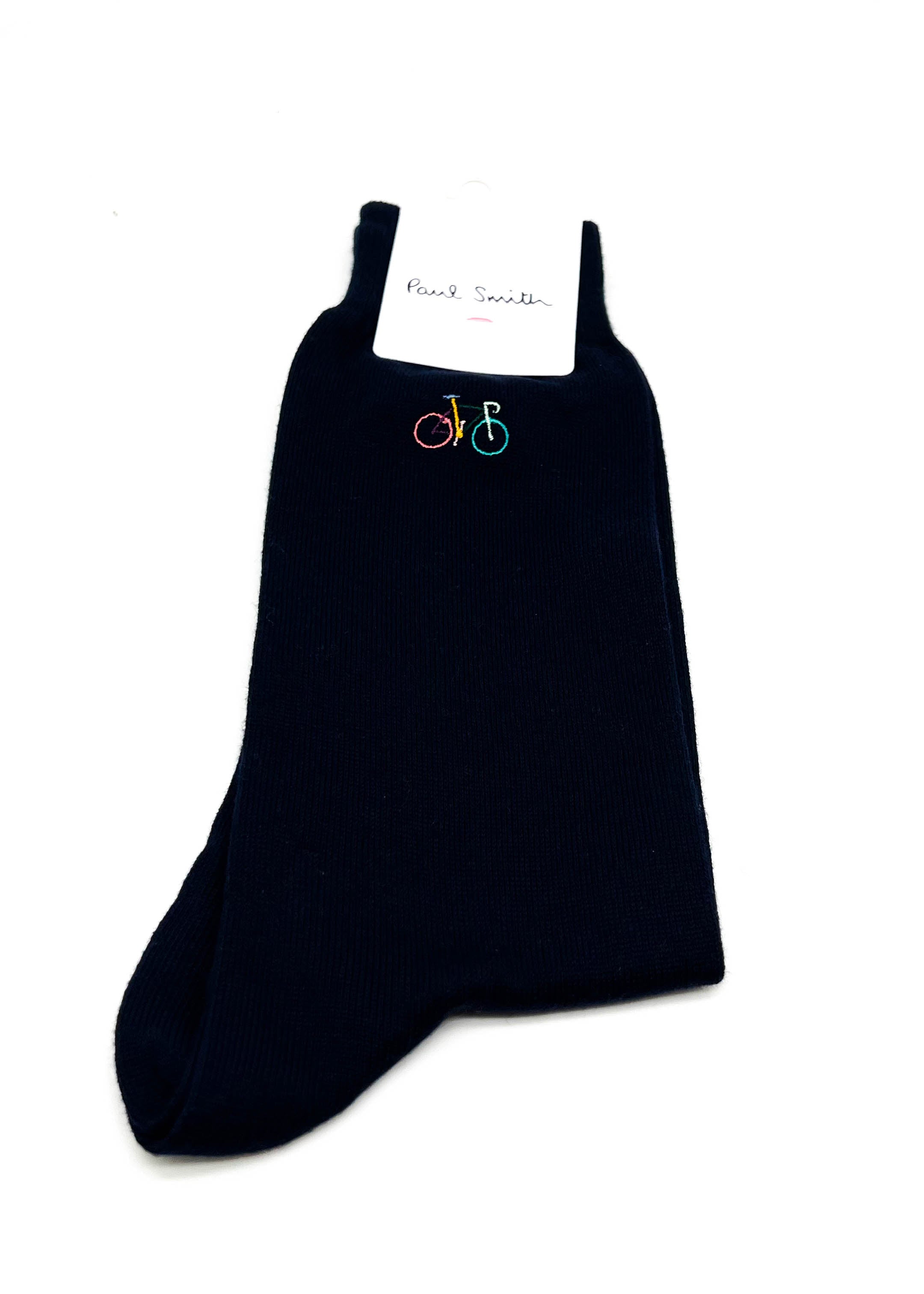 PAUL SMITH - NAVY "Rainbow Bicycle" Cotton Socks - N/A